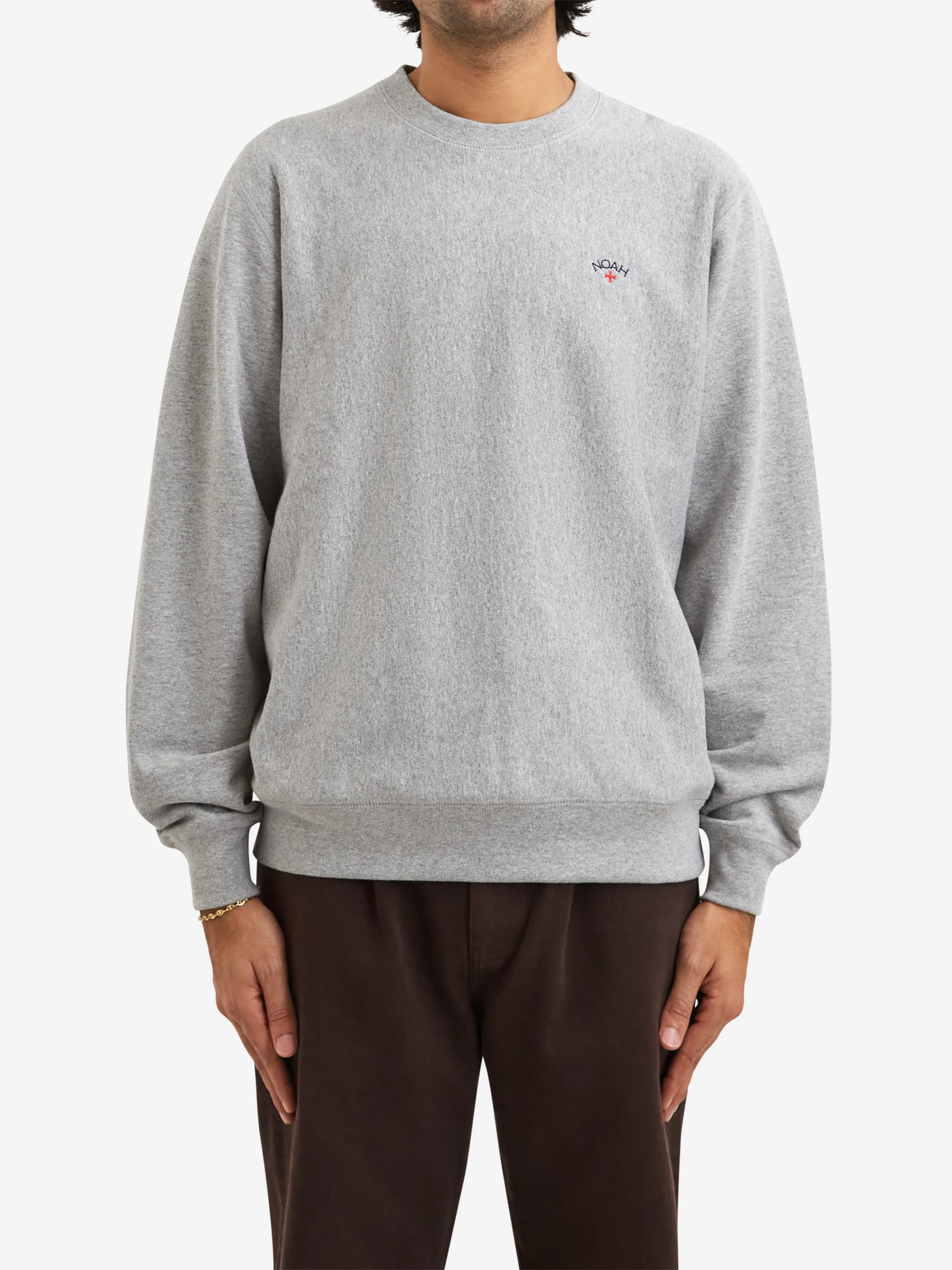 Noah Classic Crewneck - Heather Grey - Image 2