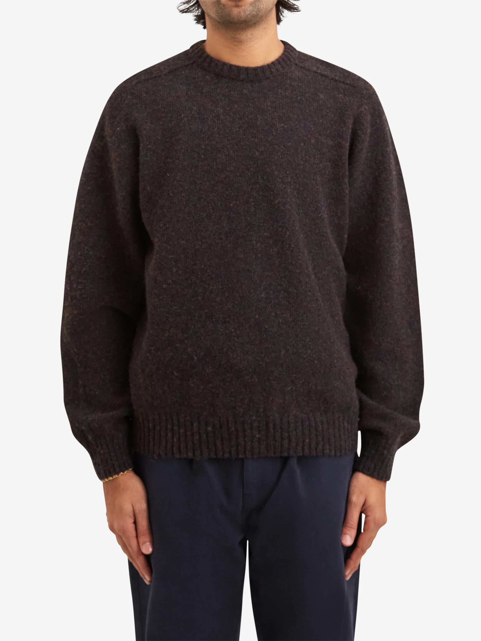 Noah Classic Shetland Sweater - Midnight - Image 2