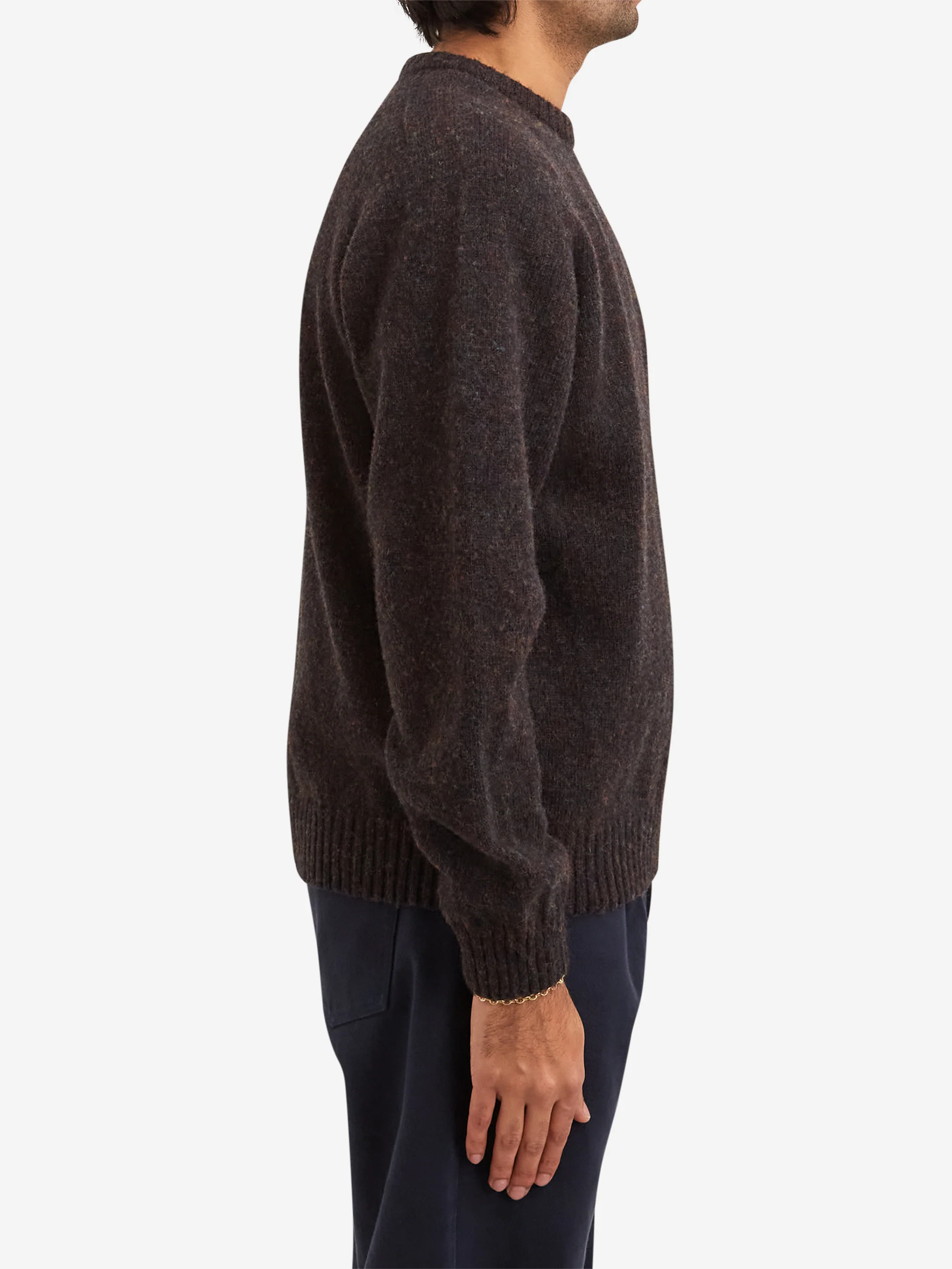 Noah Classic Shetland Sweater - Midnight - Image 5