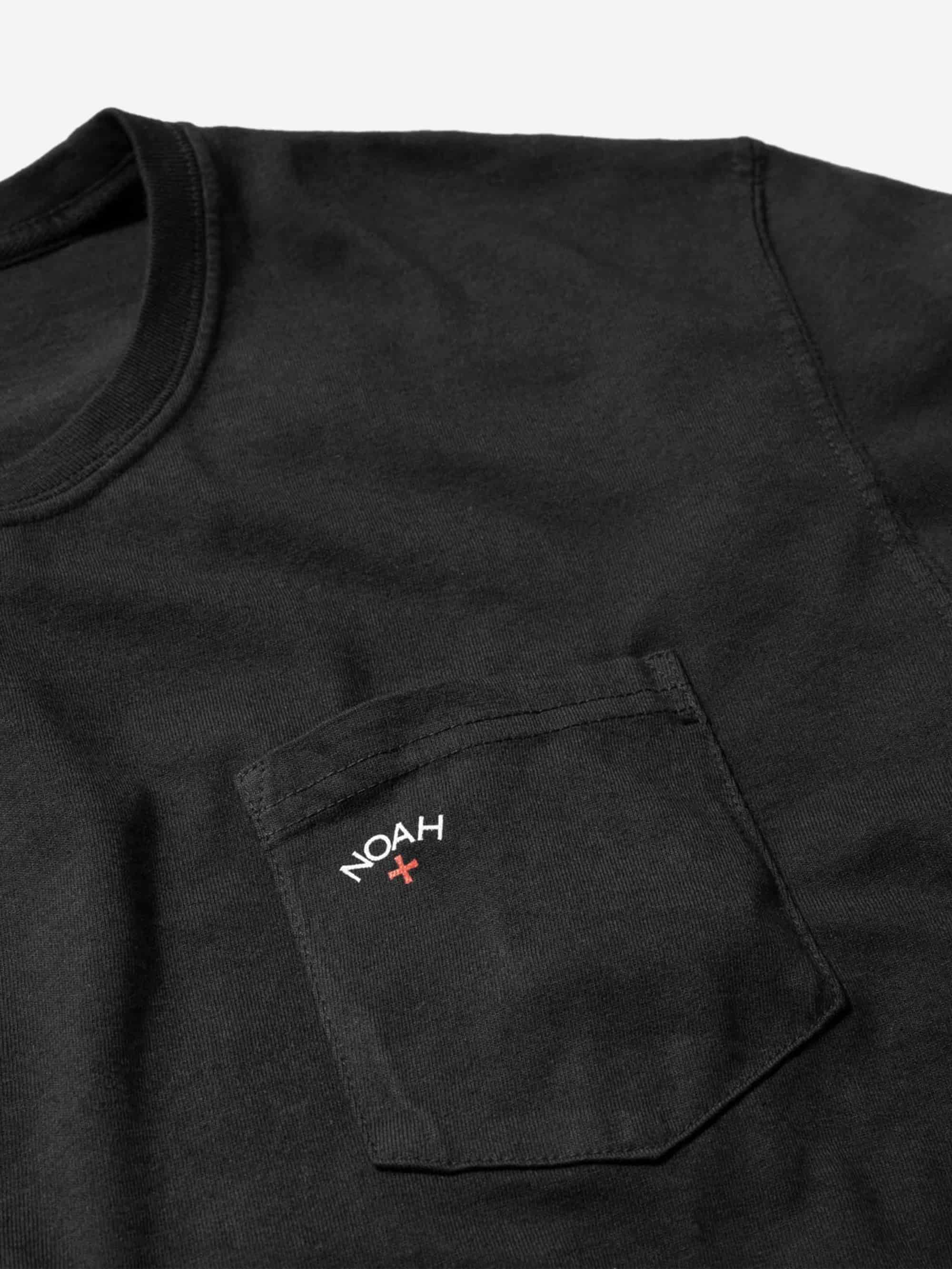 Noah Core Logo Pocket Tee - Black - Image 2