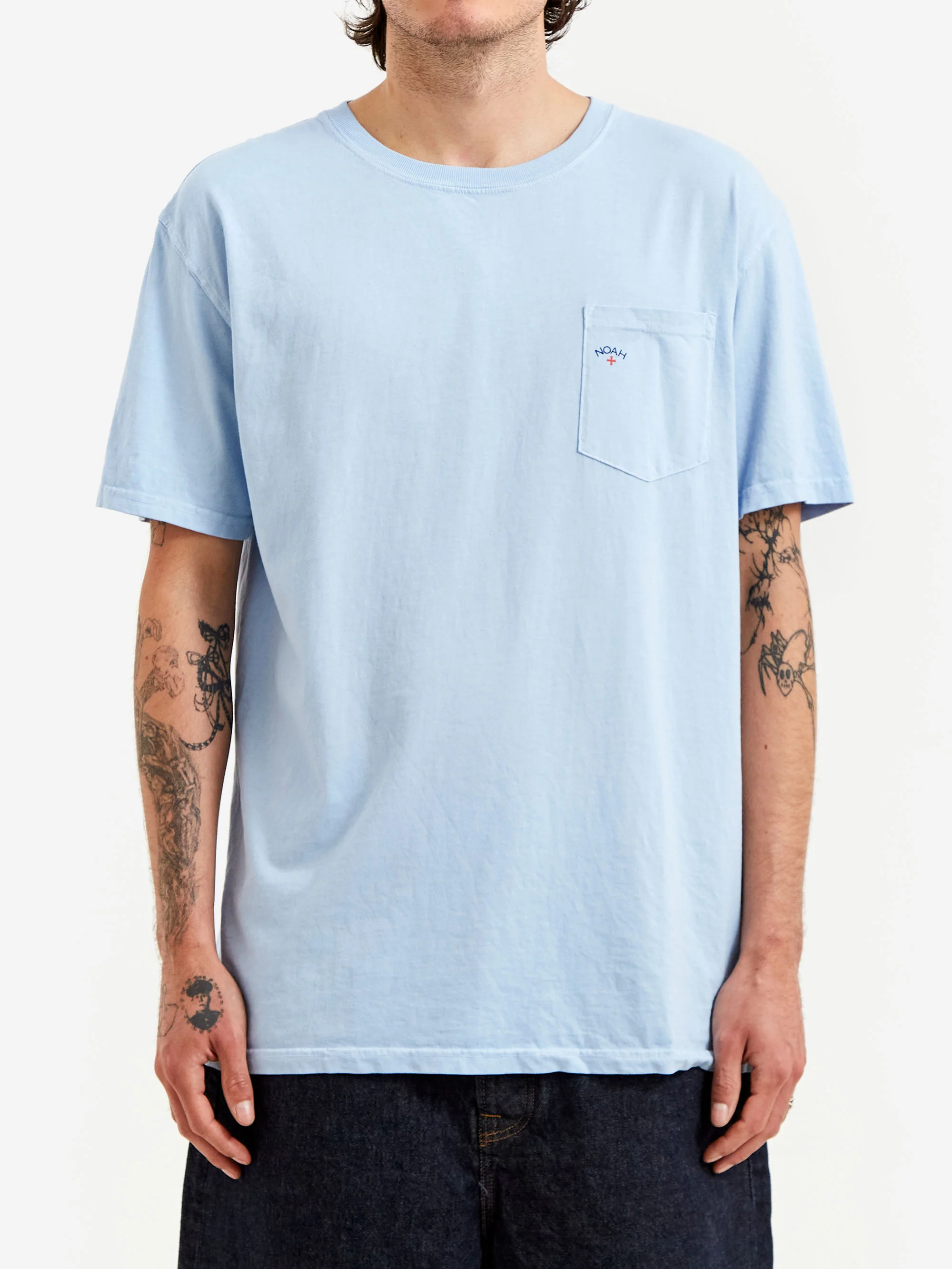 Noah Core Logo Pocket Tee - Blue - Image 2