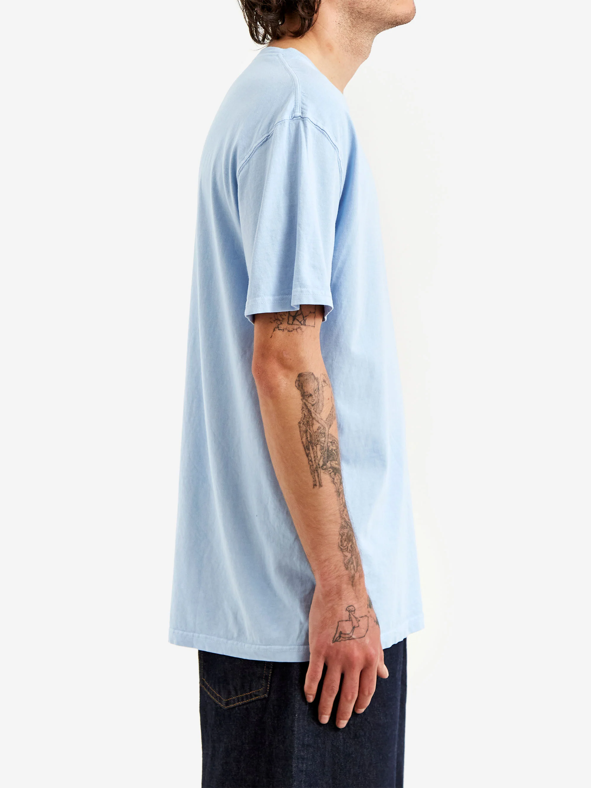Noah Core Logo Pocket Tee - Blue - Image 4