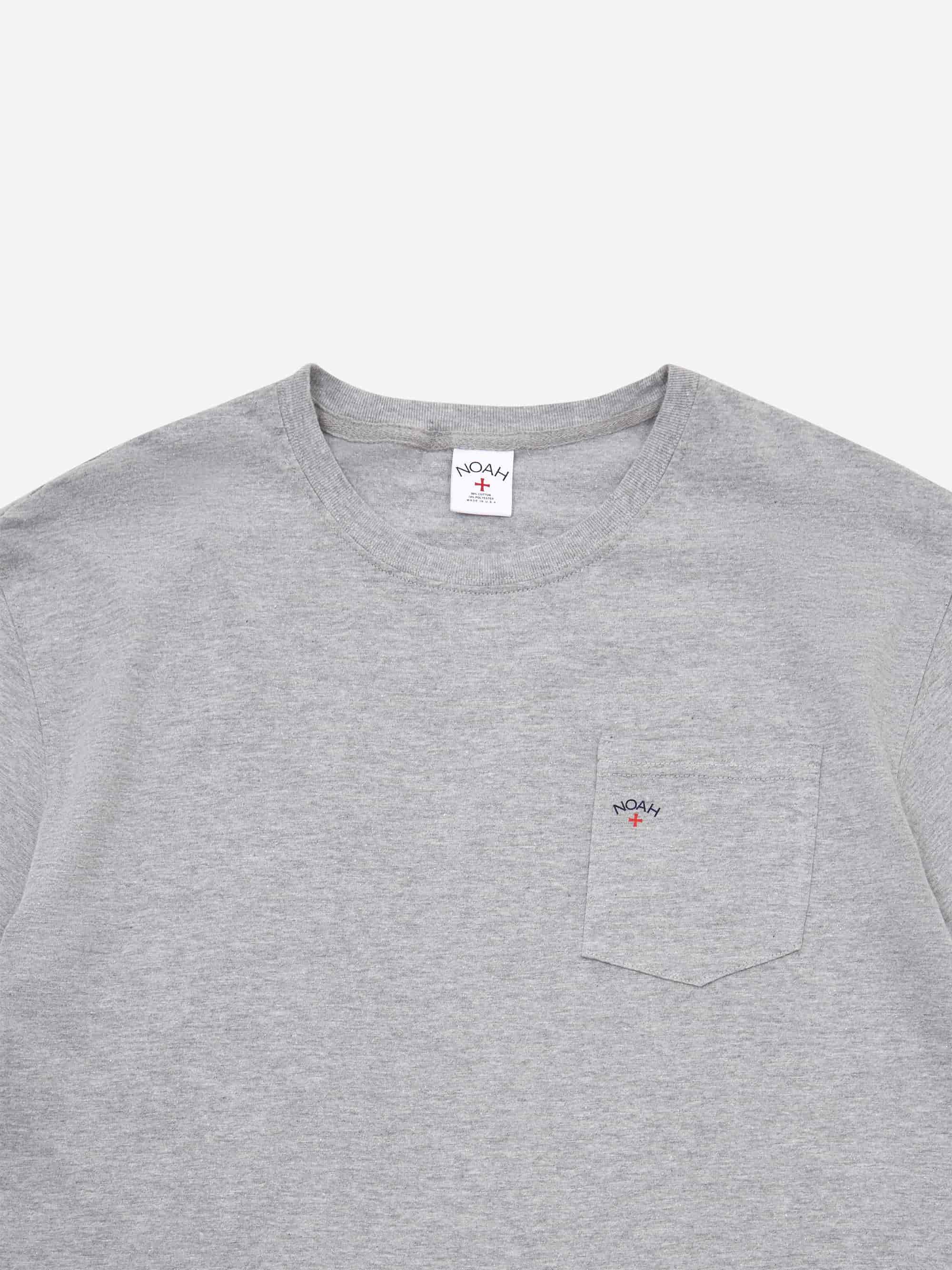 Noah Core Logo Pocket Tee - Heather Grey - Image 2