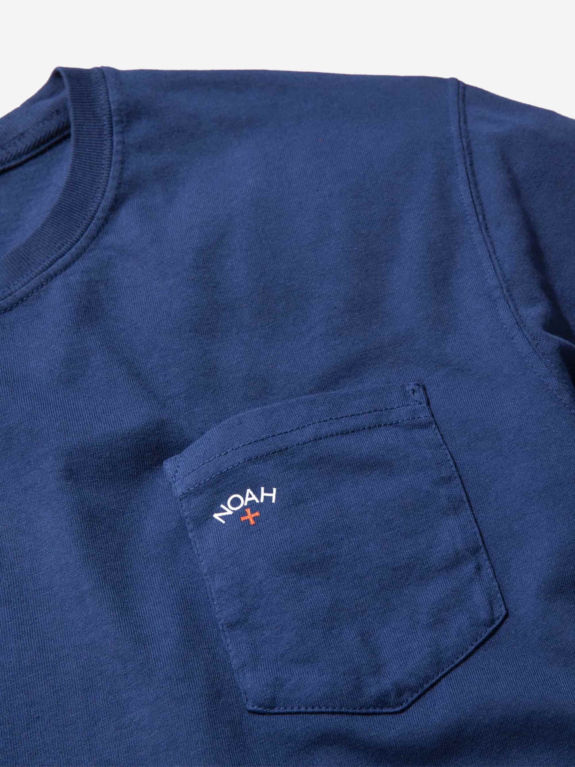 Noah Core Logo Pocket Tee - Navy - Image 2