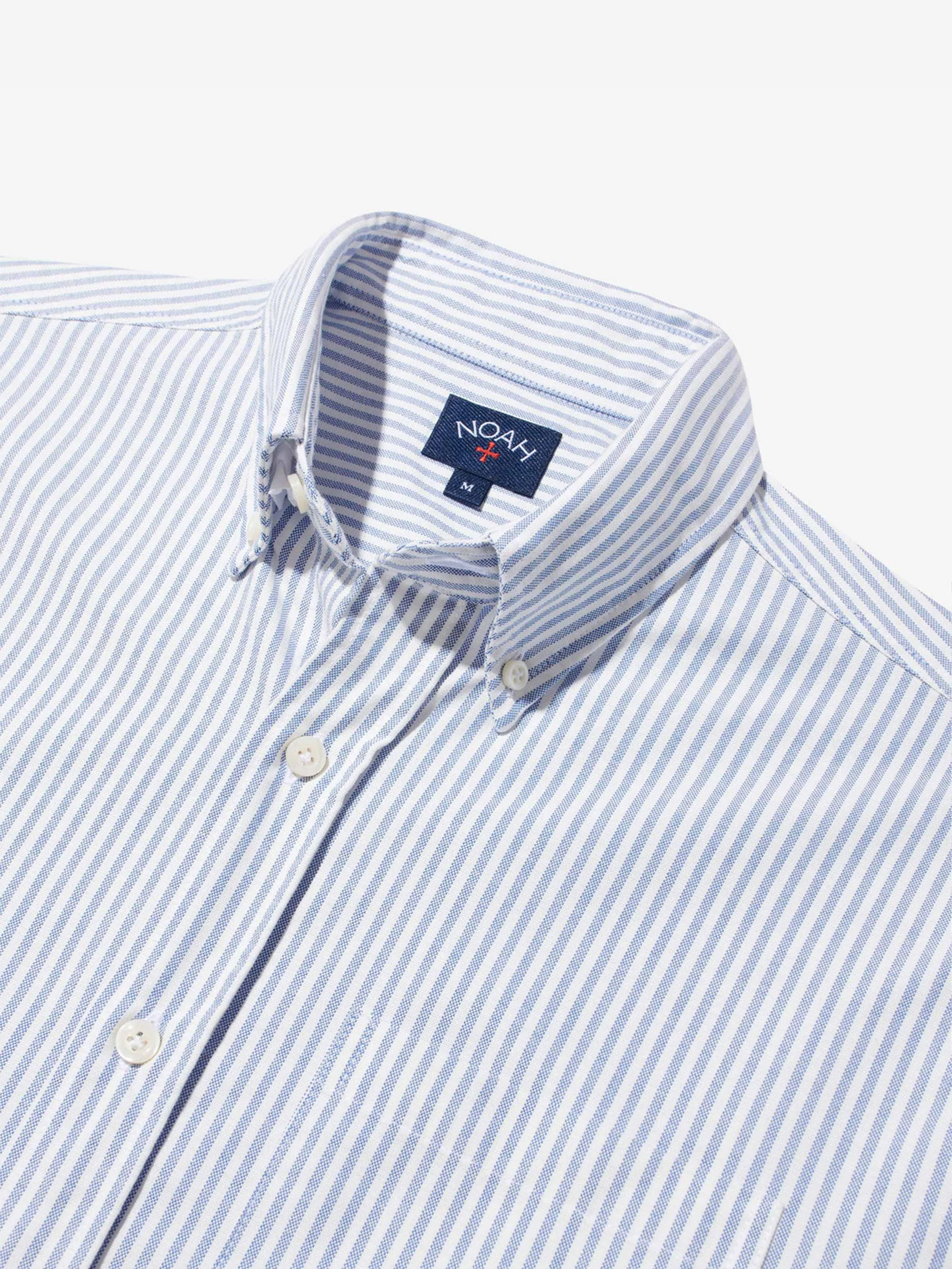 Noah Oxford Shirt - White / Royal - Image 3