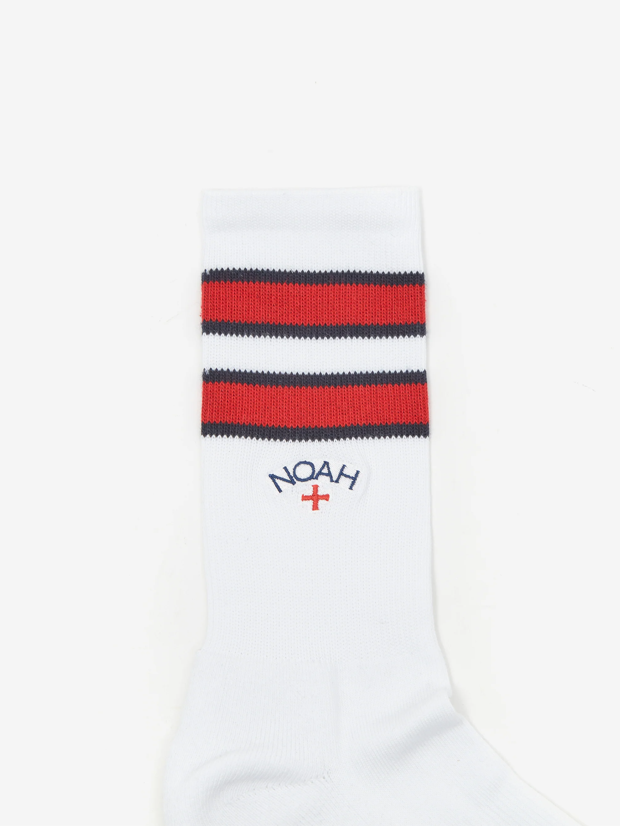 Noah Striped Sock - White / Navy / Red - Image 2