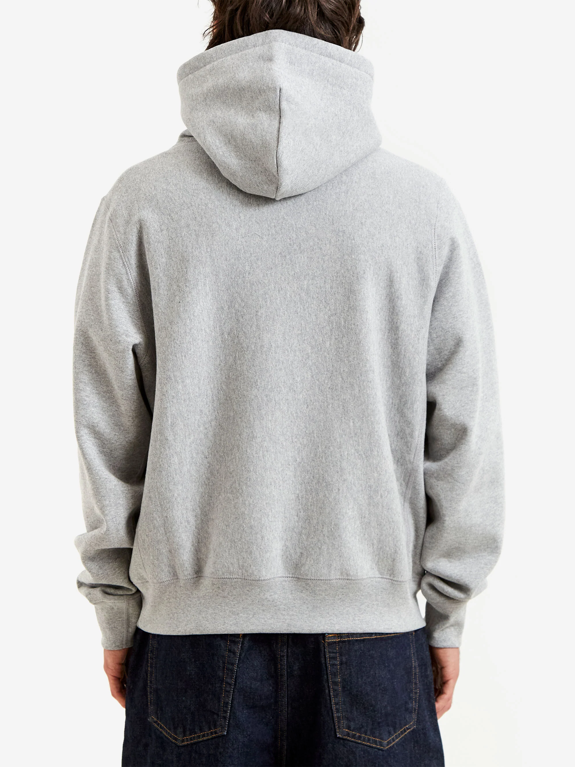Noah Wing Foot Core Logo Hoodie - Heather Grey - Image 5