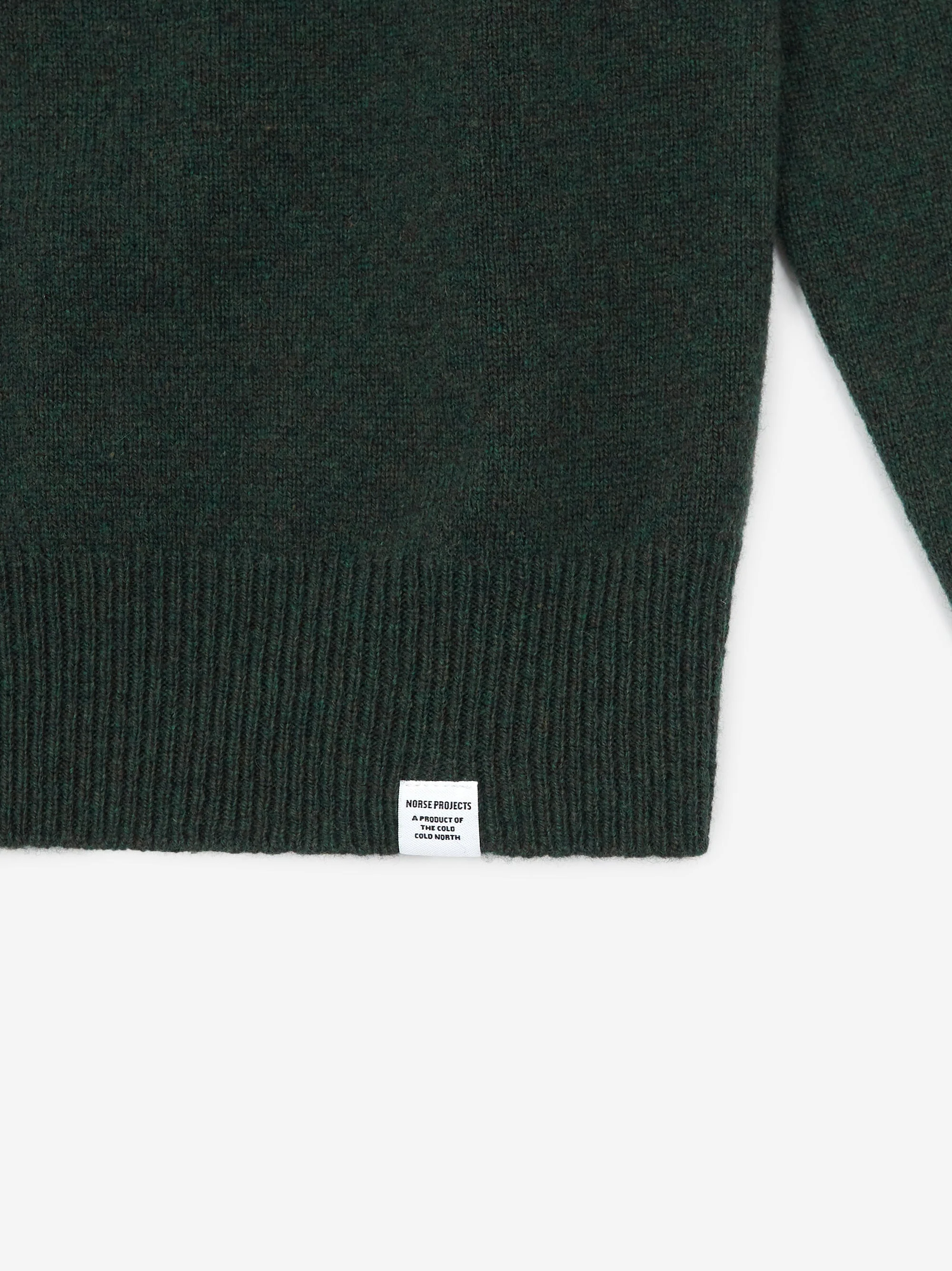 Norse Projects Adam Lambswool Cardigan - Forest Green - Image 4