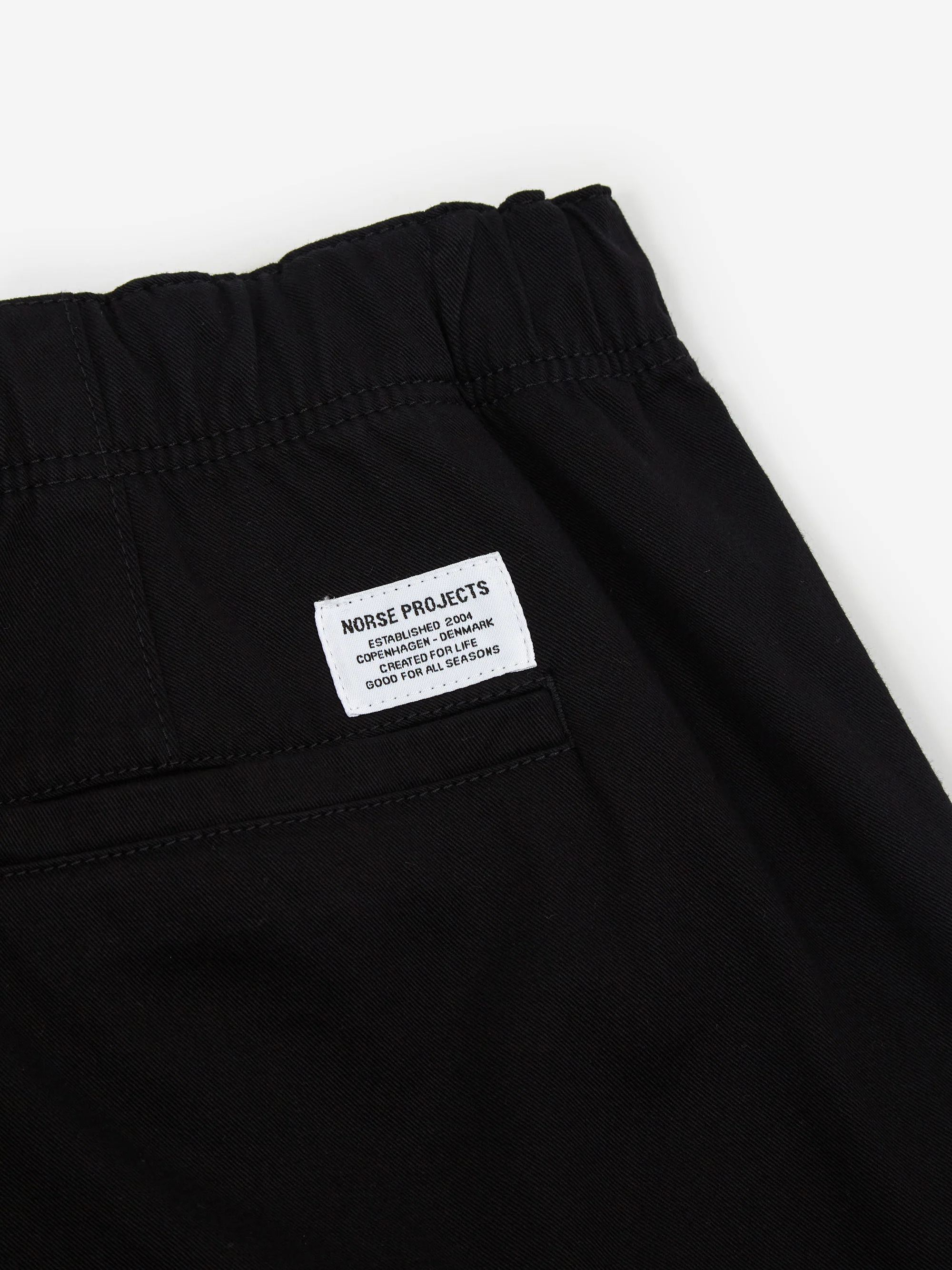 Norse Projects Ezra Relaxed Organic Stretch Twill Trouser - Black - Image 4