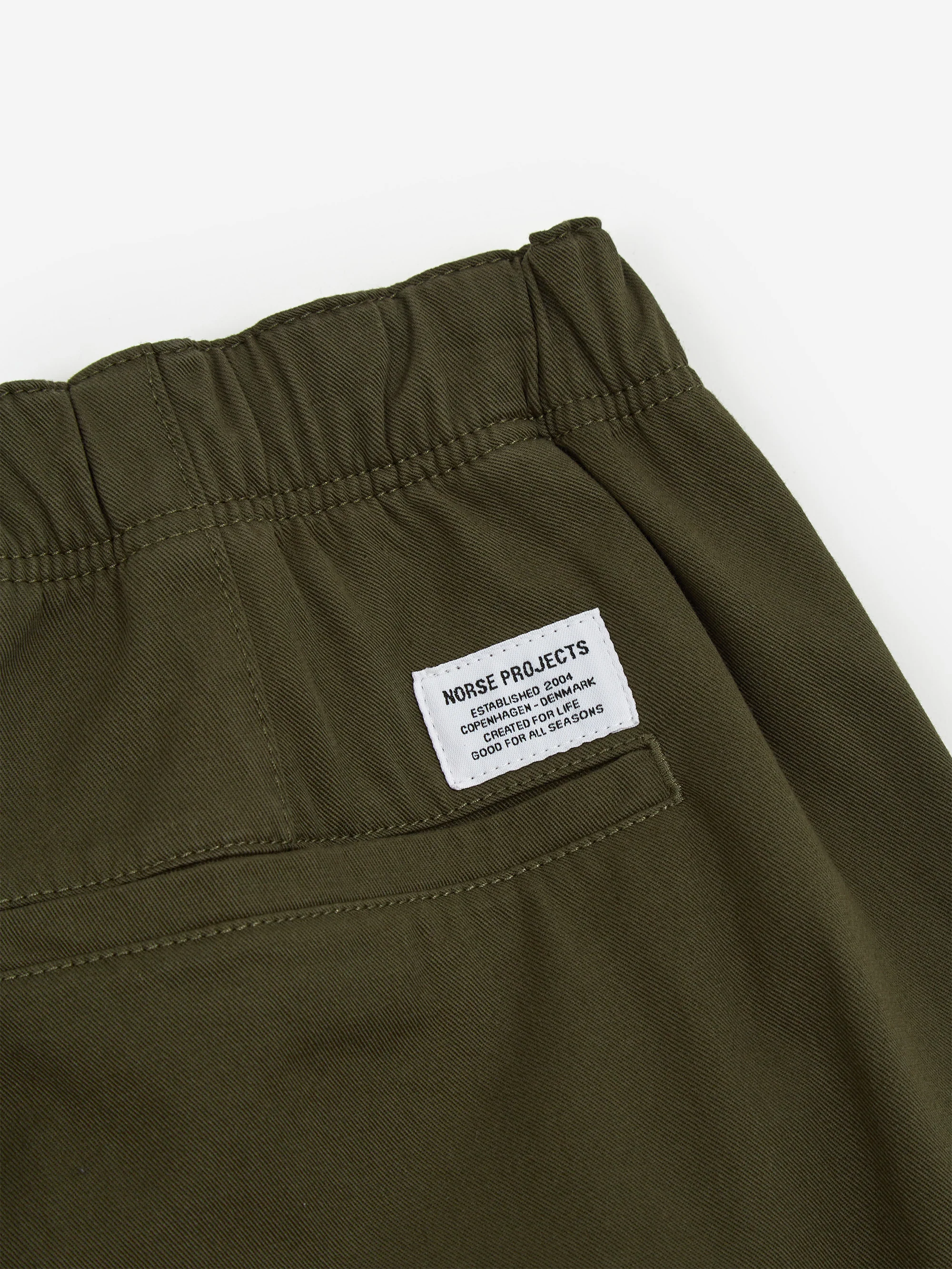 Norse Projects Ezra Relaxed Organic Stretch Twill Trouser - Ivy Green - Image 4