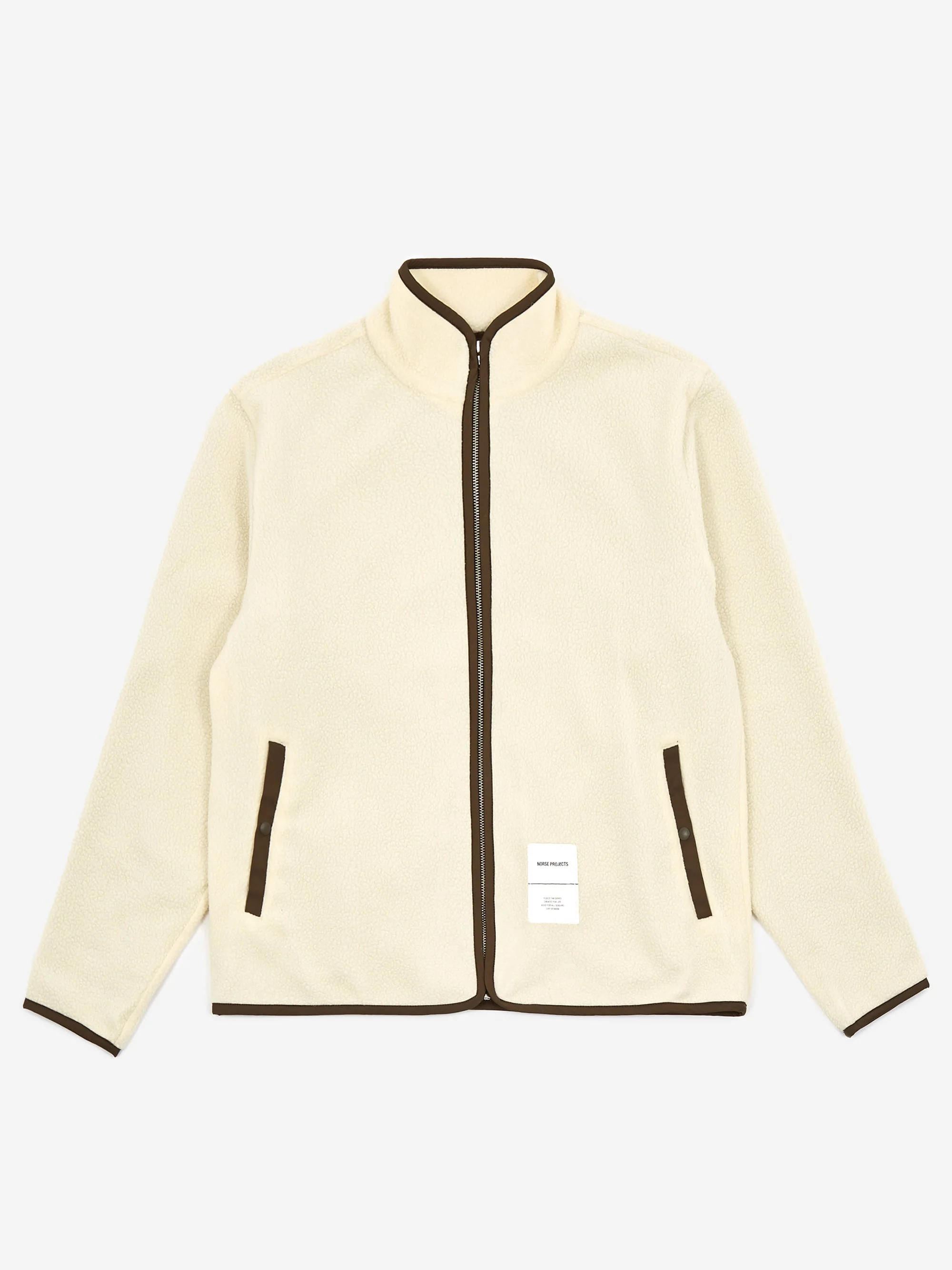 Norse Projects Frederik Tab Series Fleece Jacket - Ecru - Image 2