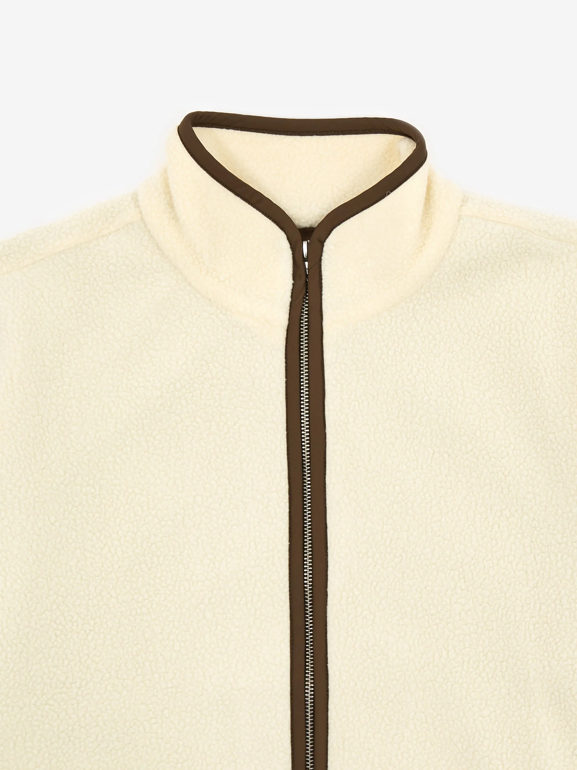 Norse Projects Frederik Tab Series Fleece Jacket - Ecru - Image 3
