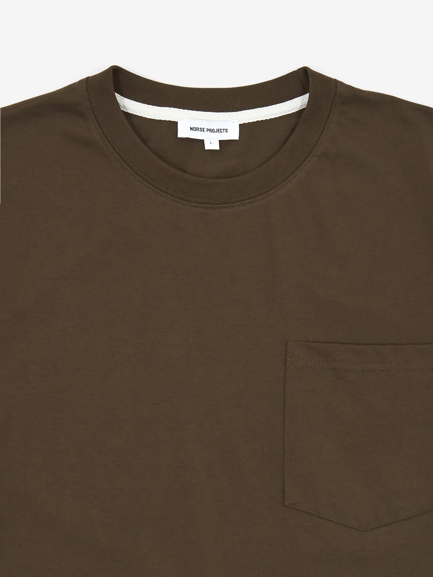Norse Projects Johannes Standard Pocket Short Sleeve T-Shirt - Beech Green - Image 3