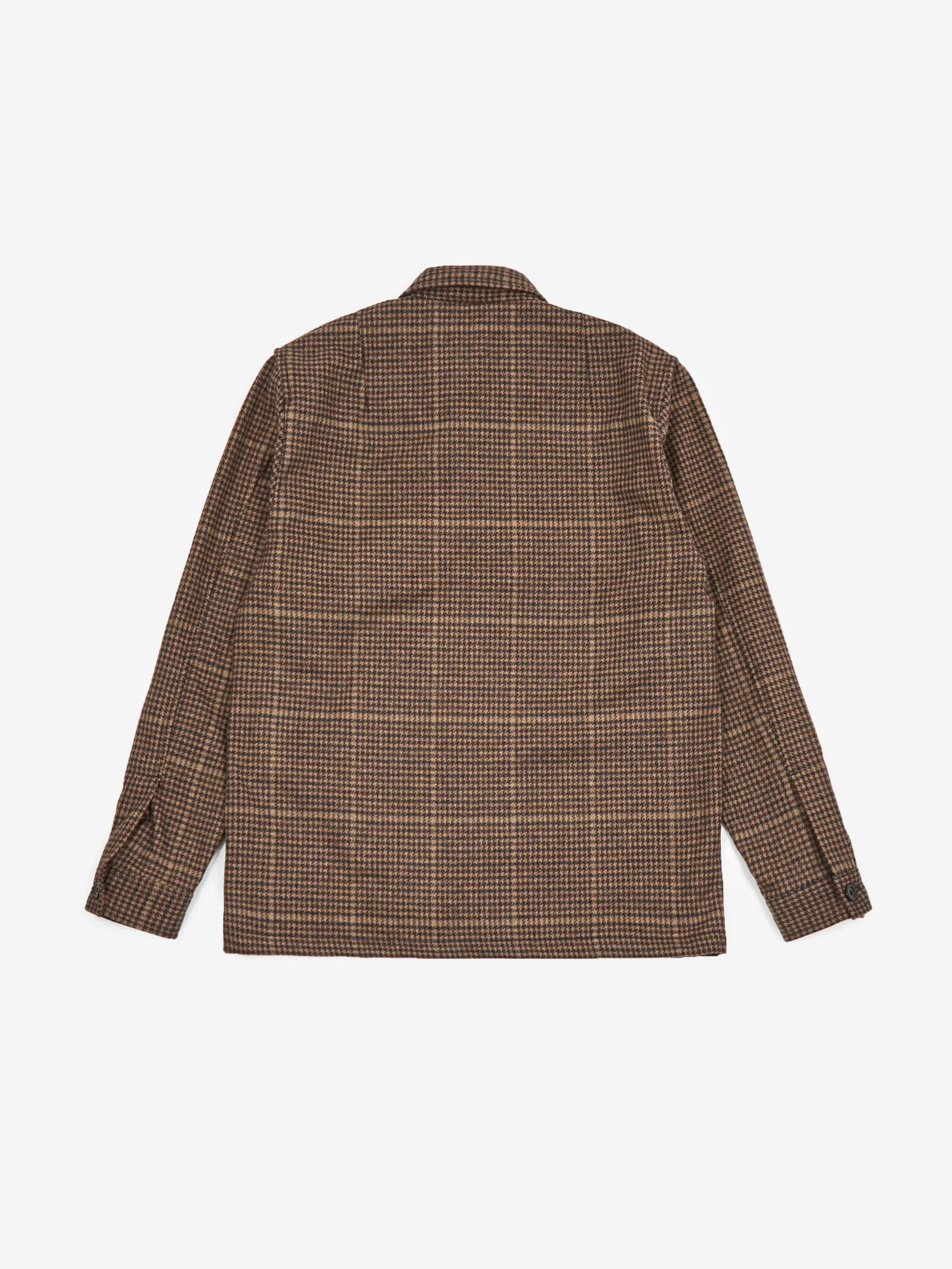 Norse Projects Kyle Wool Longsleeve Shirt - Utility Khaki Check - Image 4