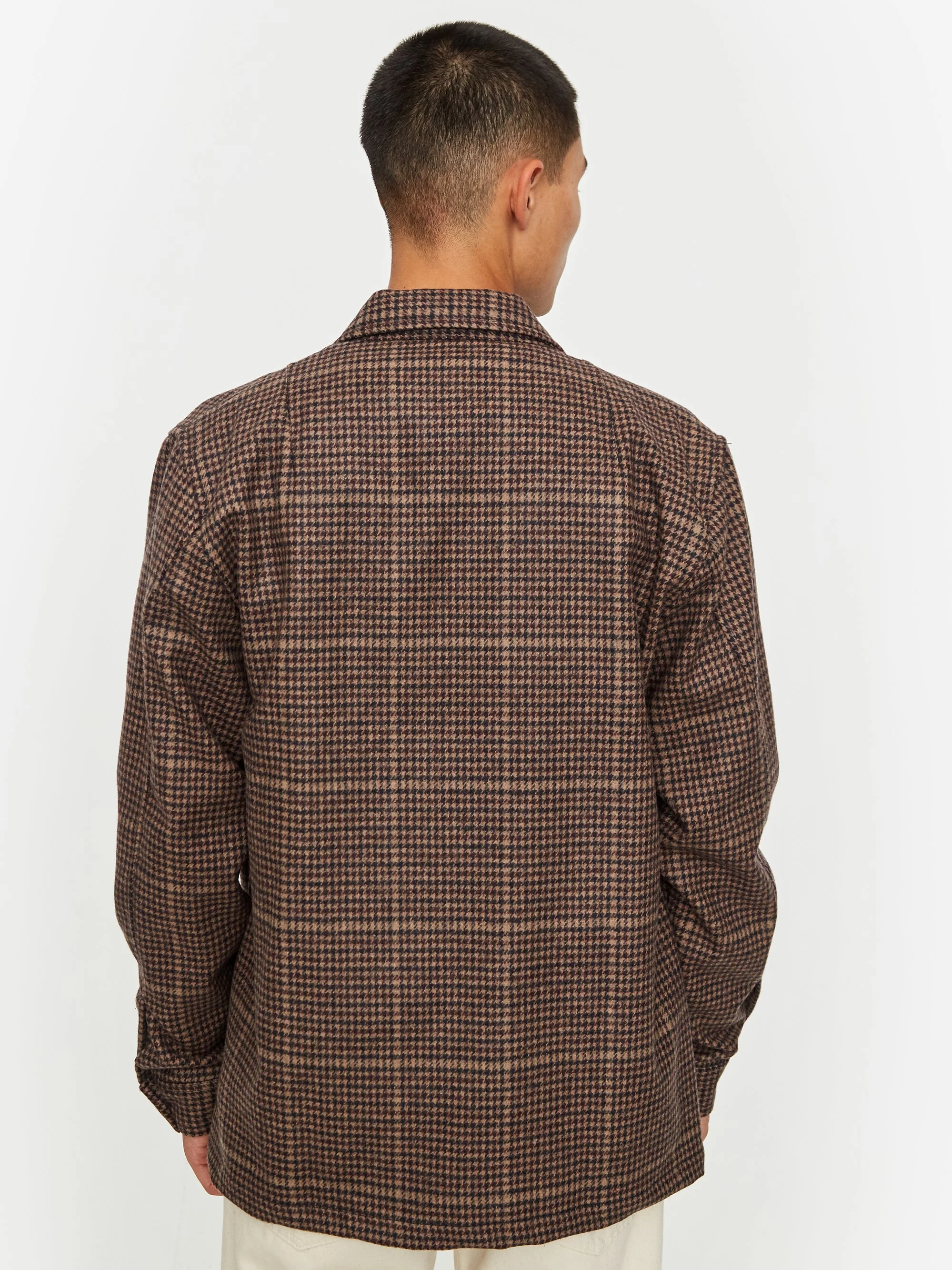 Norse Projects Kyle Wool Longsleeve Shirt - Utility Khaki Check - Image 8