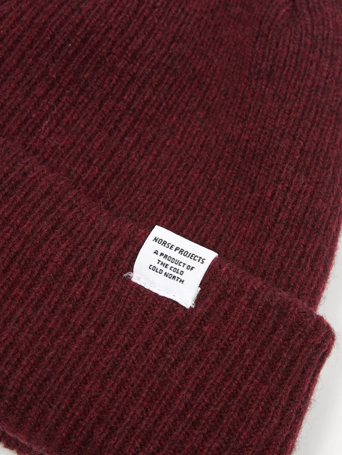 Norse Projects Norse Beanie - Burgundy - Image 2