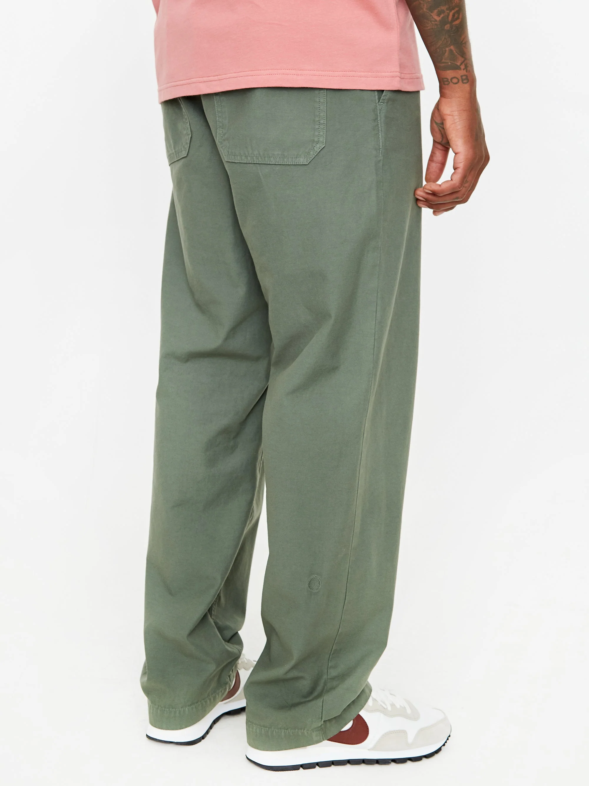 Norse Projects x Geoff McFetridge Lukas Backsatin Trouser - Thyme Green - Image 11