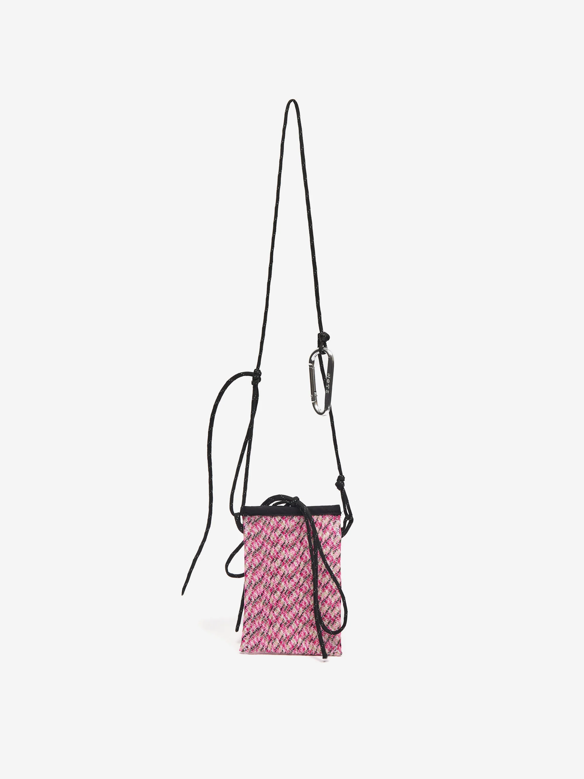 NOTS Handmade Phone Sling Bag With Carabiner - Pink