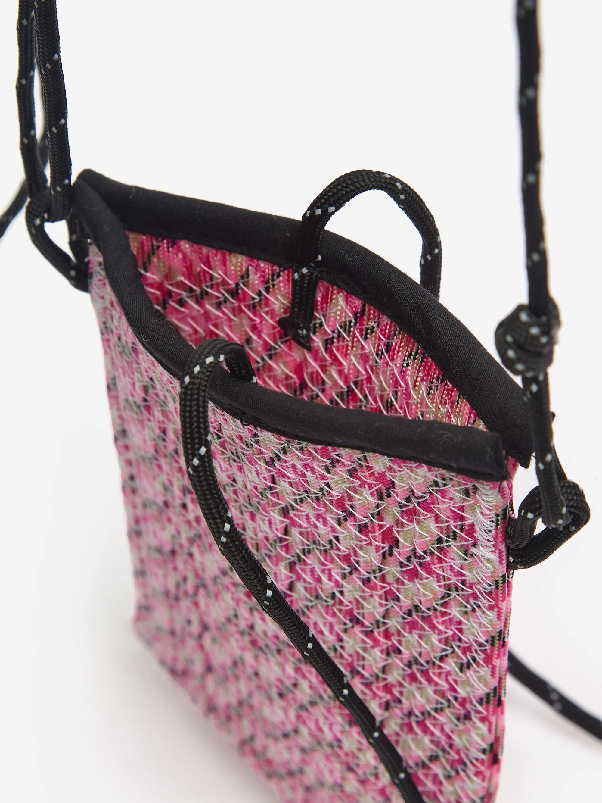 NOTS Handmade Phone Sling Bag With Carabiner - Pink - Image 4