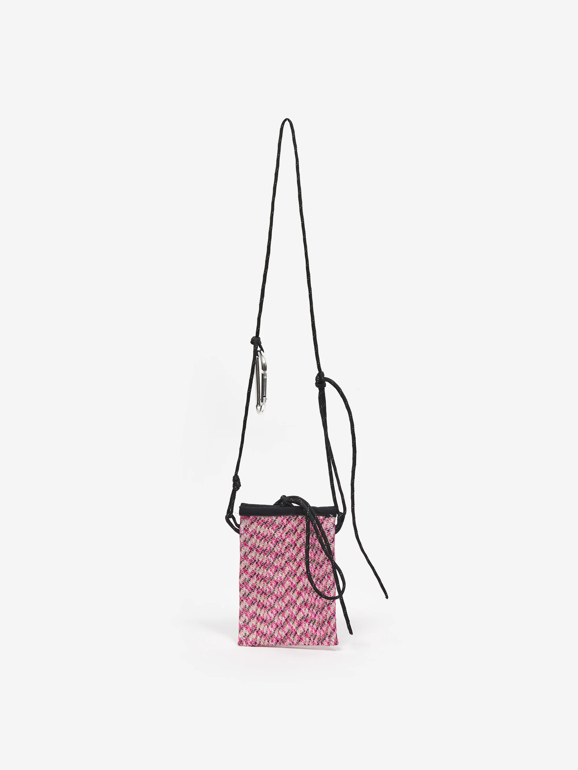 NOTS Handmade Phone Sling Bag With Carabiner - Pink - Image 5