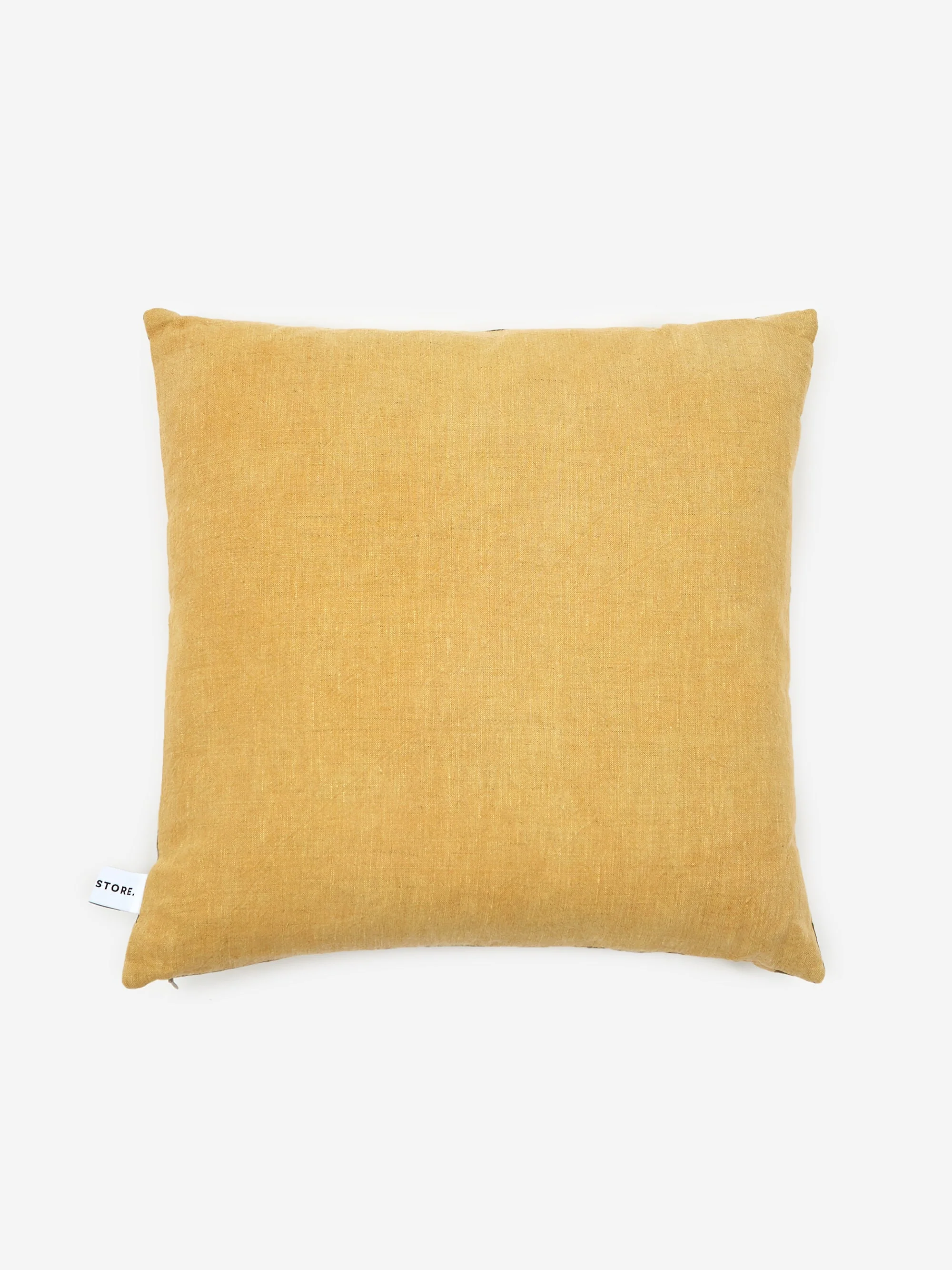 Opah Store Checker Cushion - Khaki Orange - Image 3