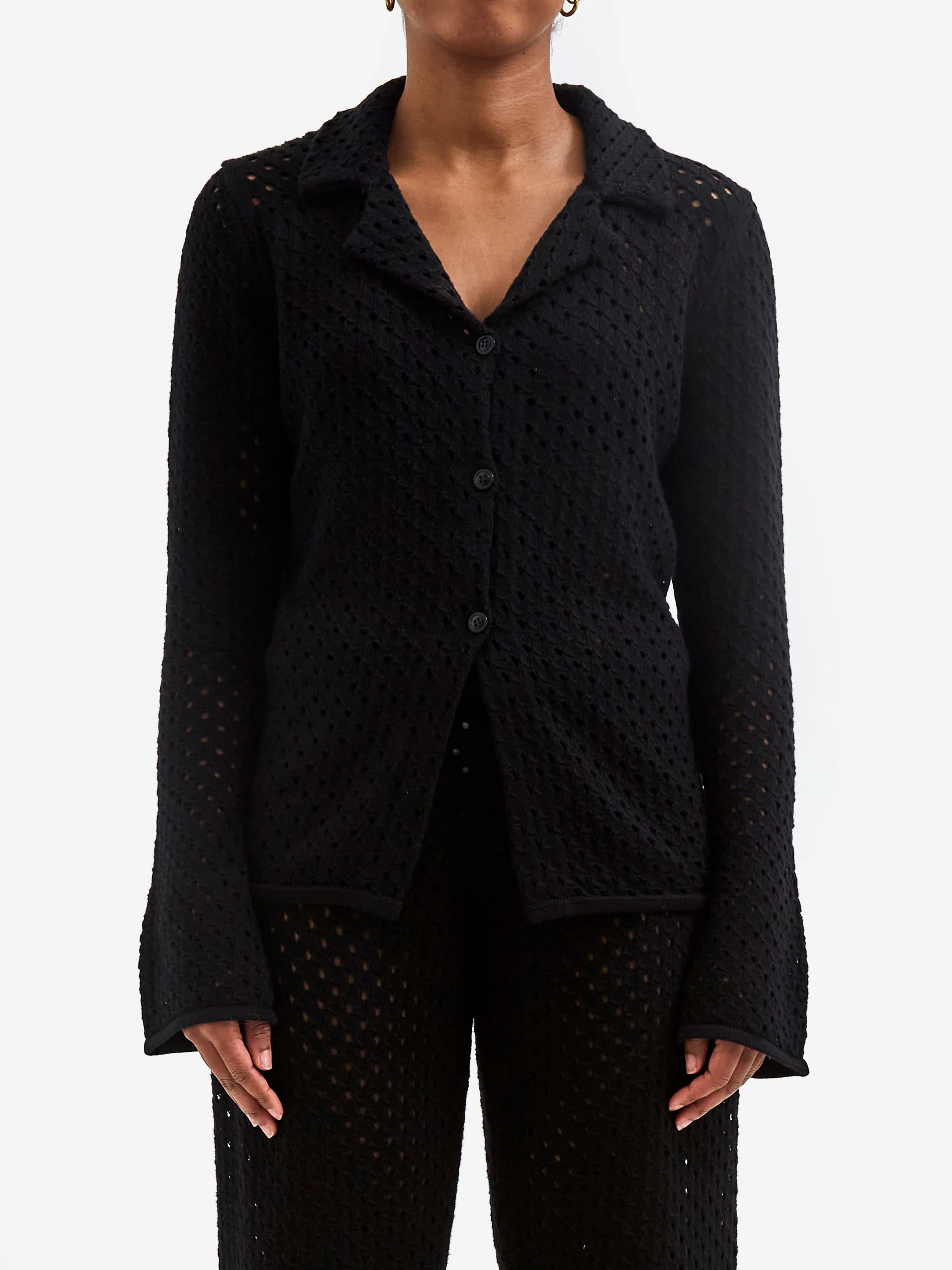 OperaSport Bernadette Knit Shirt - Black