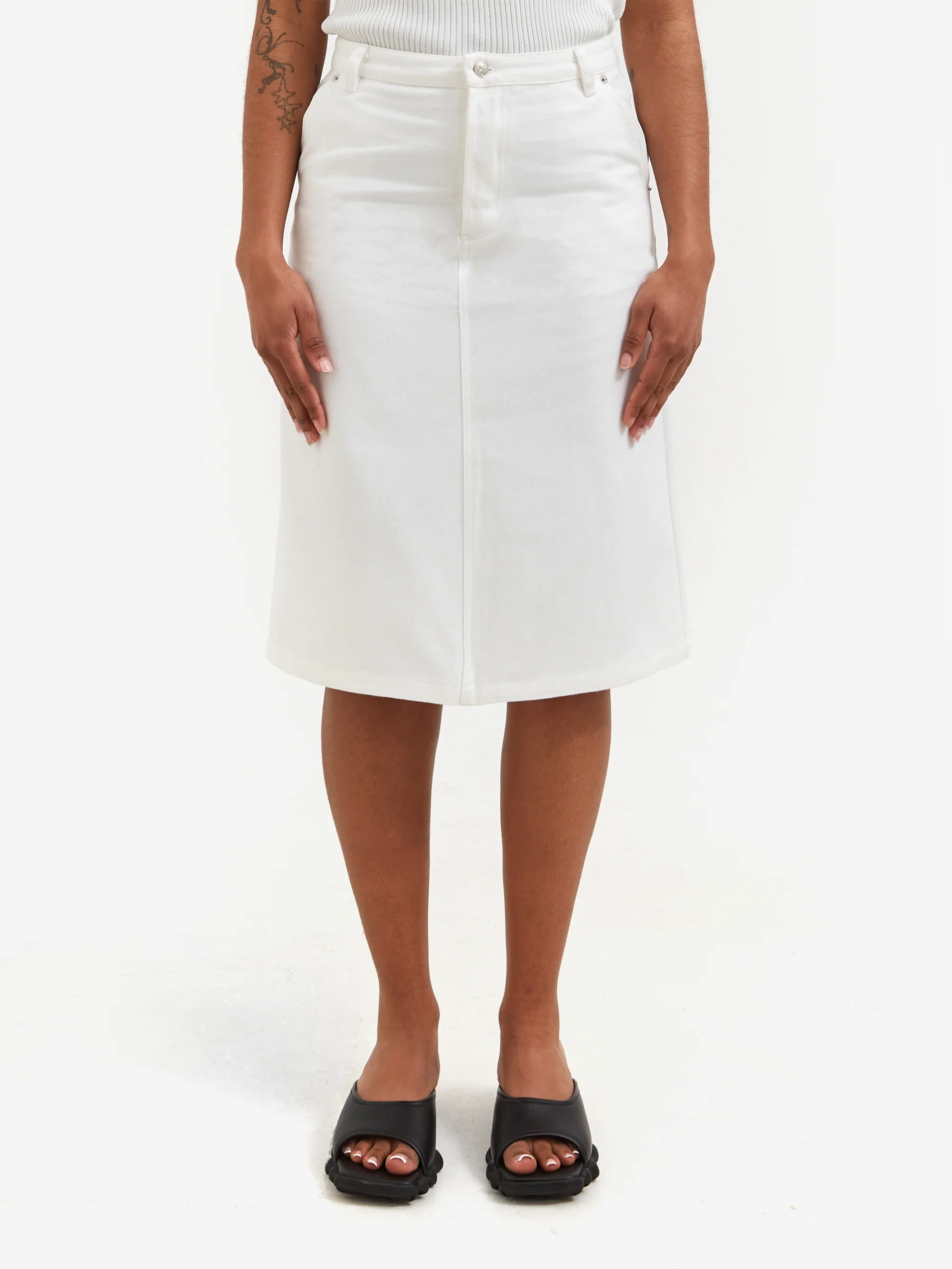 OperaSPORT Elle Denim Skirt  - White