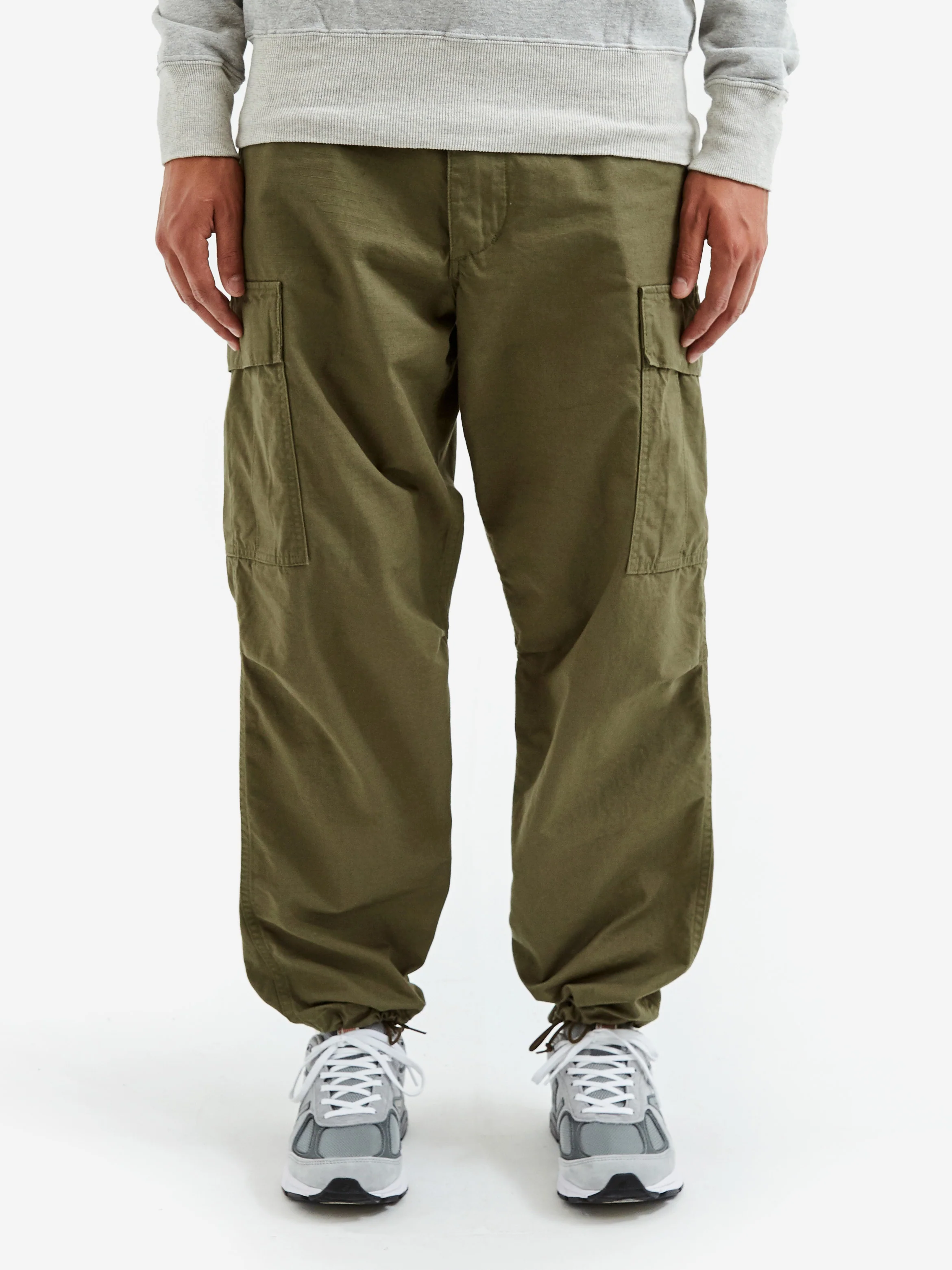 Orslow Vintage Fit 6 Pocket Cargo Pant - Army Green - Image 11