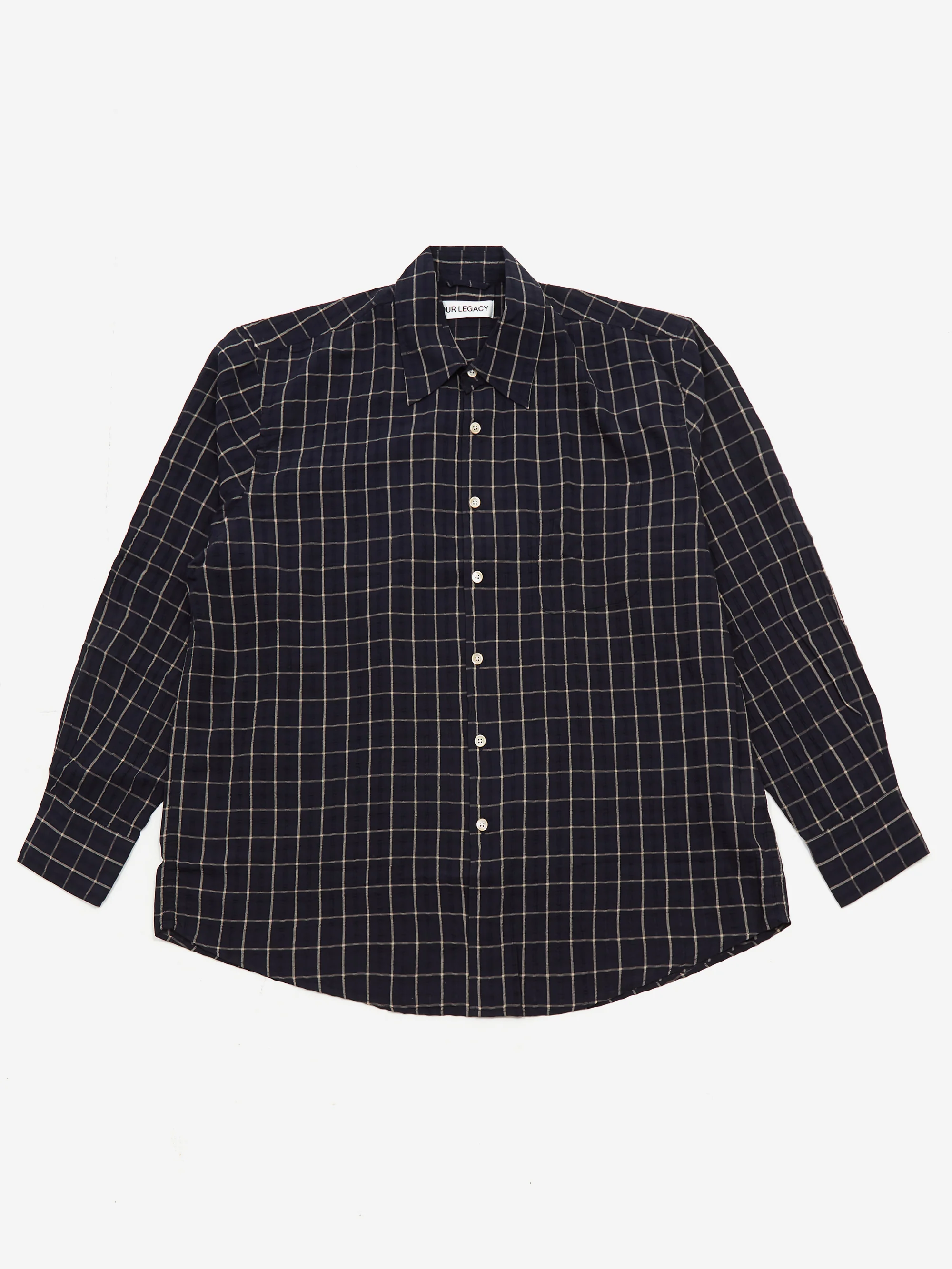 Our Legacy Above Shirt - Dark Mediterranean Check