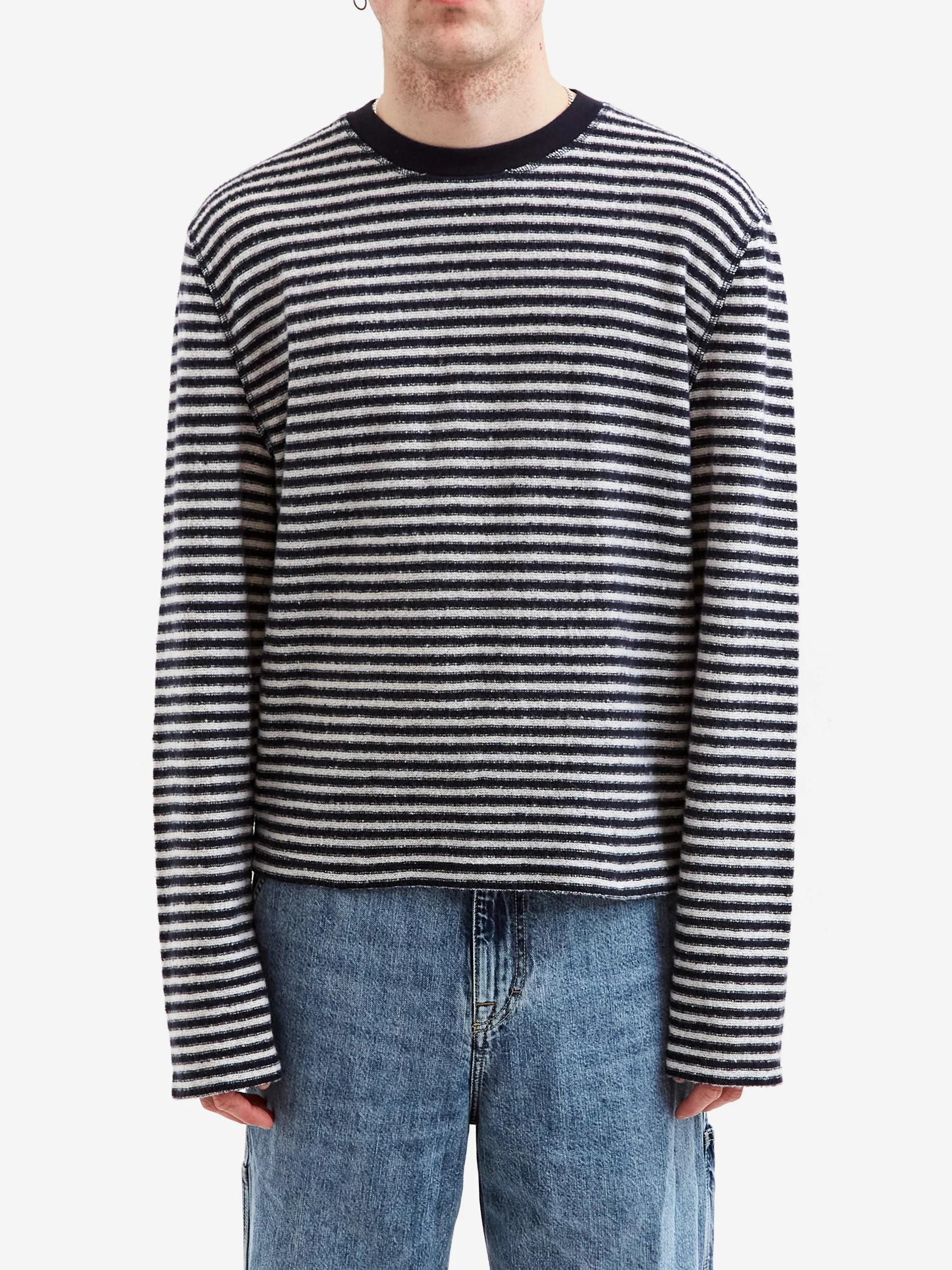 Our Legacy Artist Roundneck - Malaga Striped Brushed Cotton - Image 2
