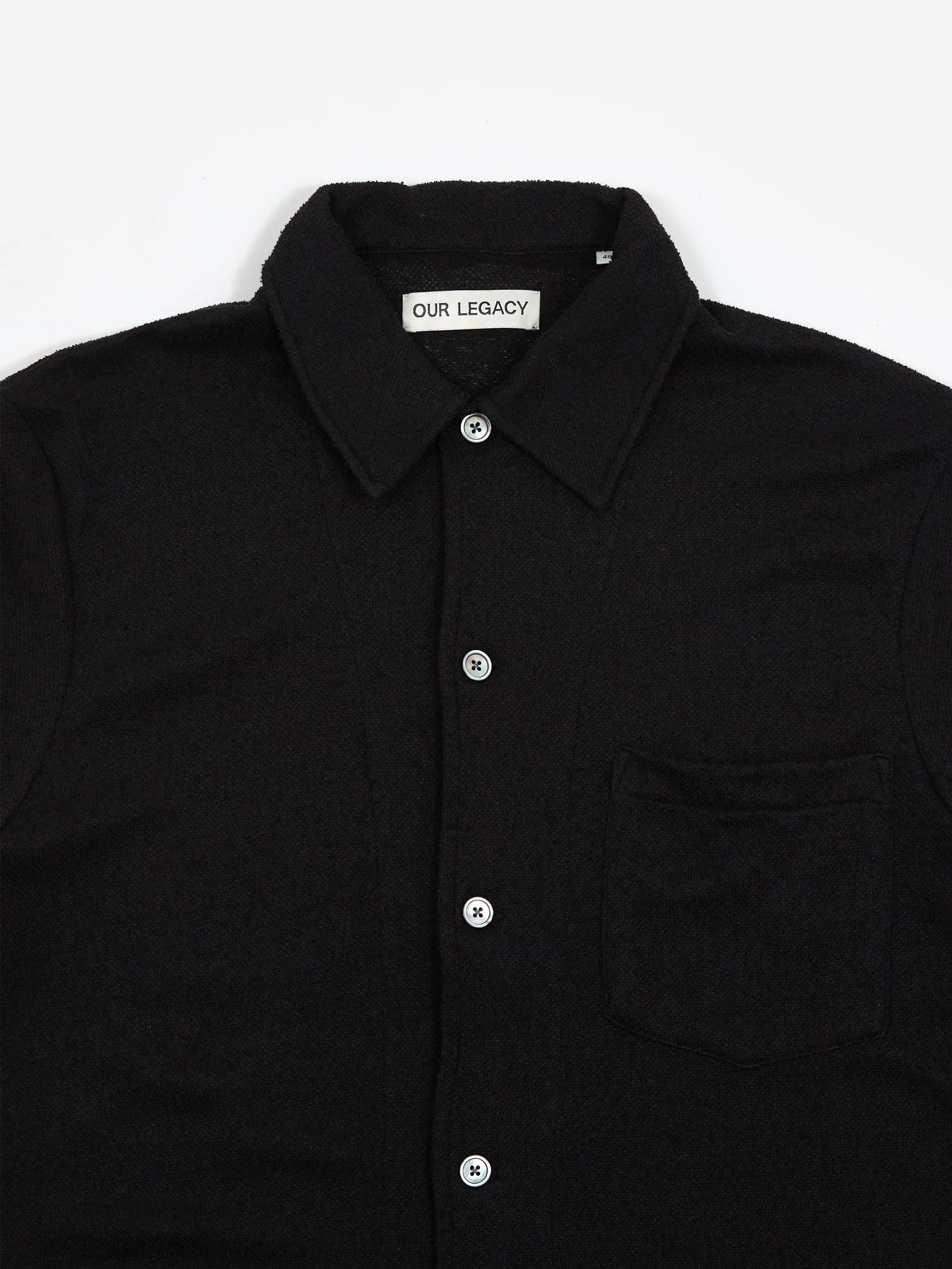 Our Legacy Box Shirt Shortsleeve - Black Boucle - Image 2