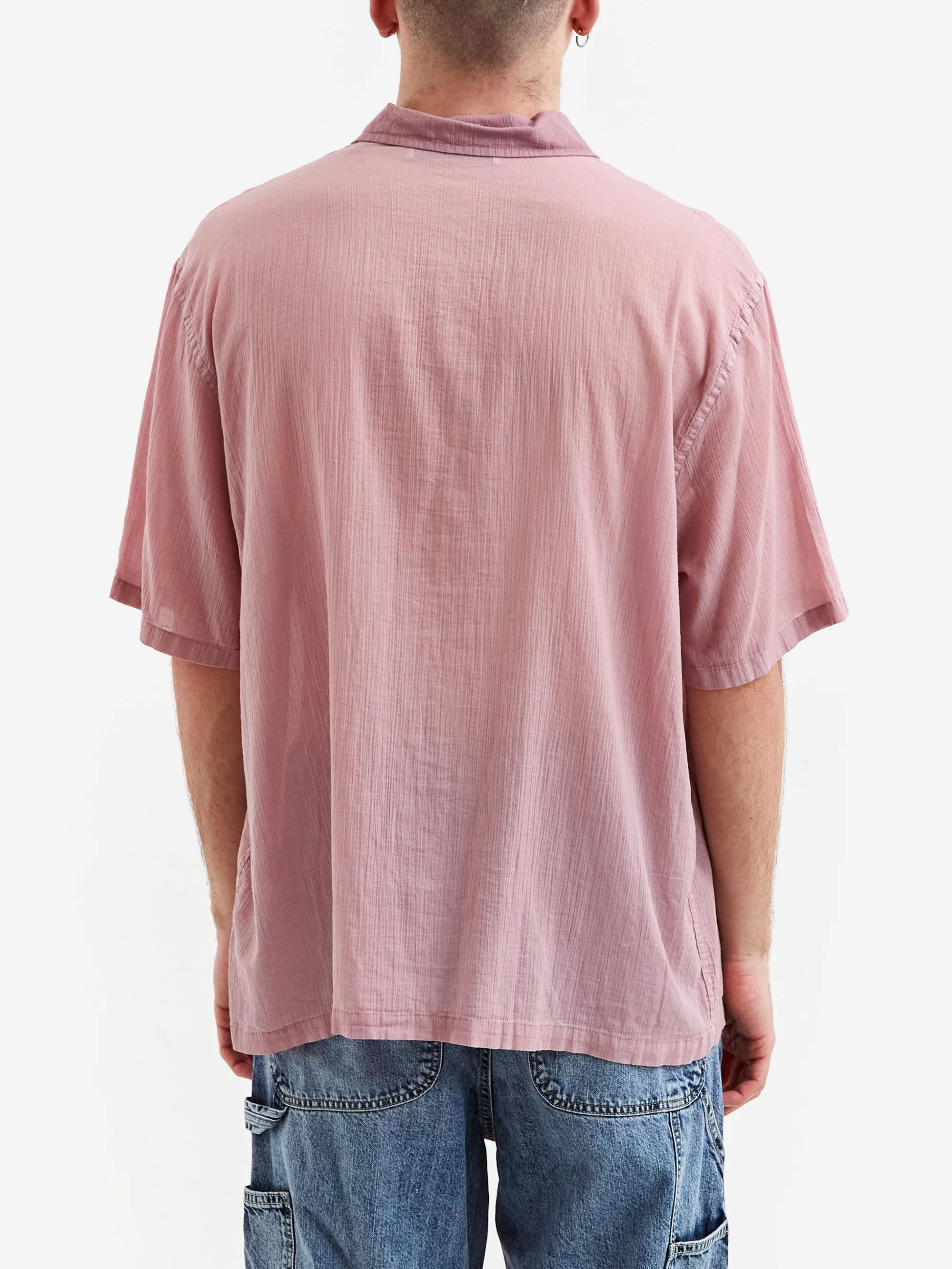 Our Legacy Box Shirt Shortsleeve - Dusted Lilac Coated Voile - Image 6