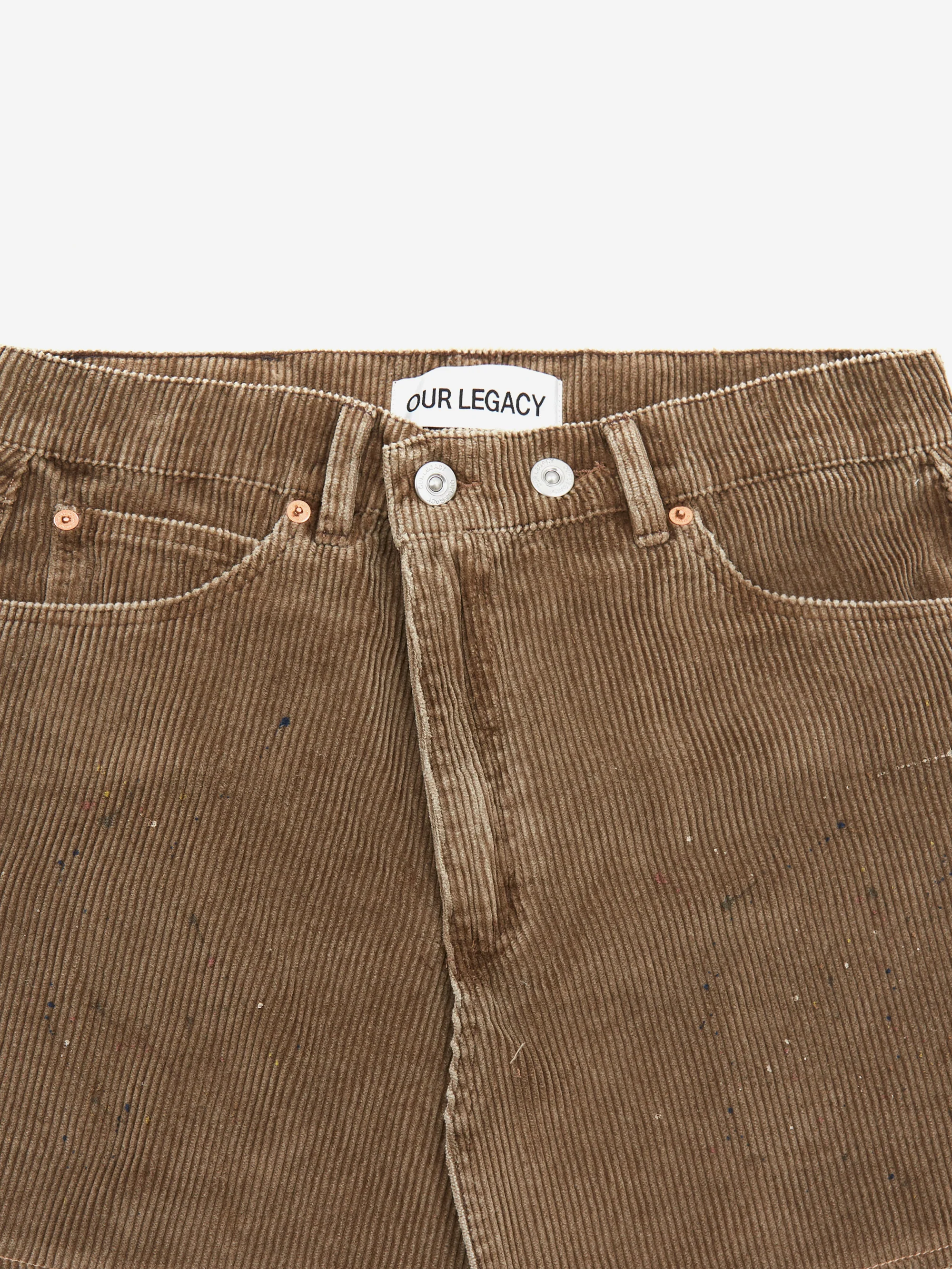 Our Legacy Cover Skirt - Brown Enzyme Splatter Cord - Image 5