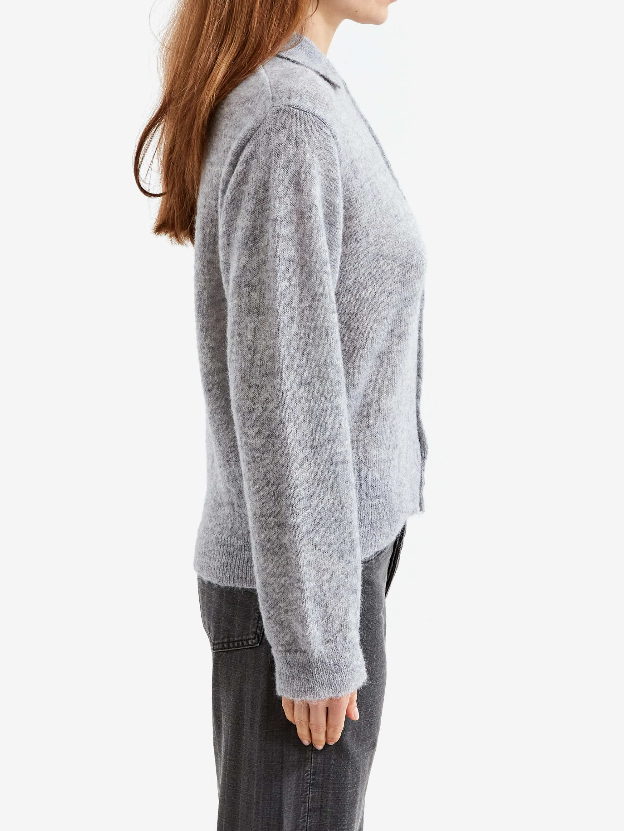 Our Legacy Evening Polo - Dust Melange/Fuzzy Alpaca - Image 2