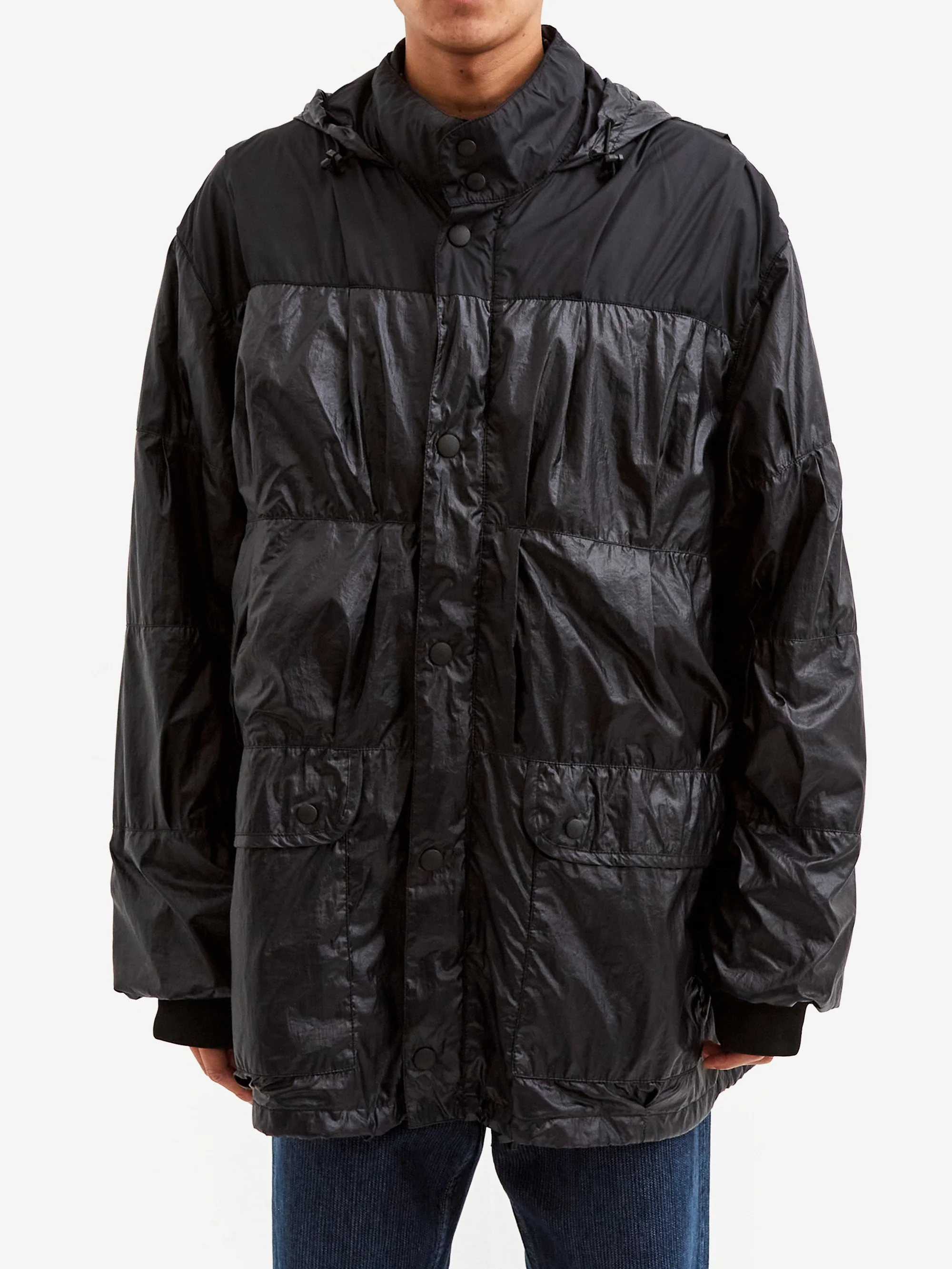 Our Legacy Exhaust Puffa - Black Rubberized Nylon - Image 2