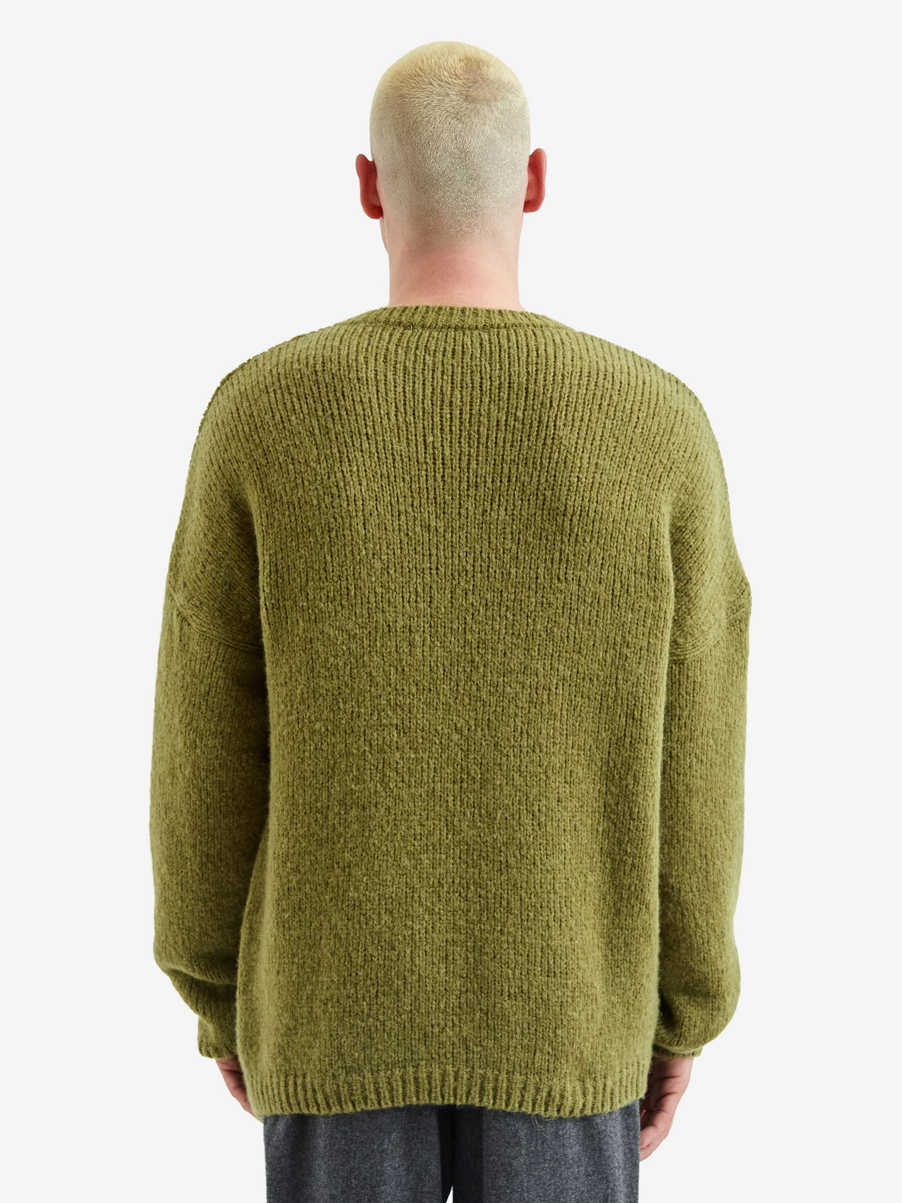 Our Legacy Popover Roundneck - Swamp Green Alpaca - Image 6