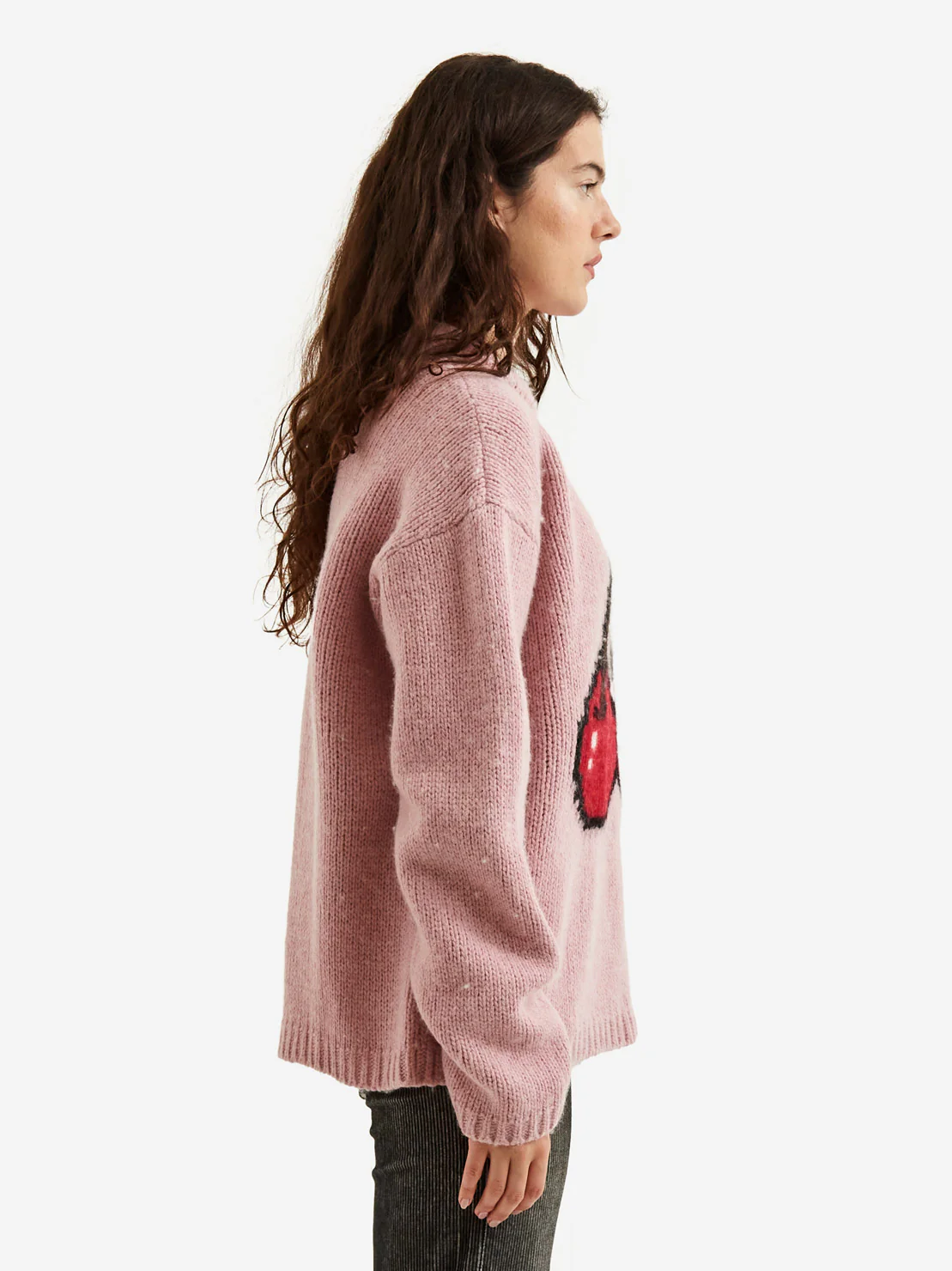 Our Legacy Sonar Roundneck W - Candyfloss Cherry Acrylic - Image 2