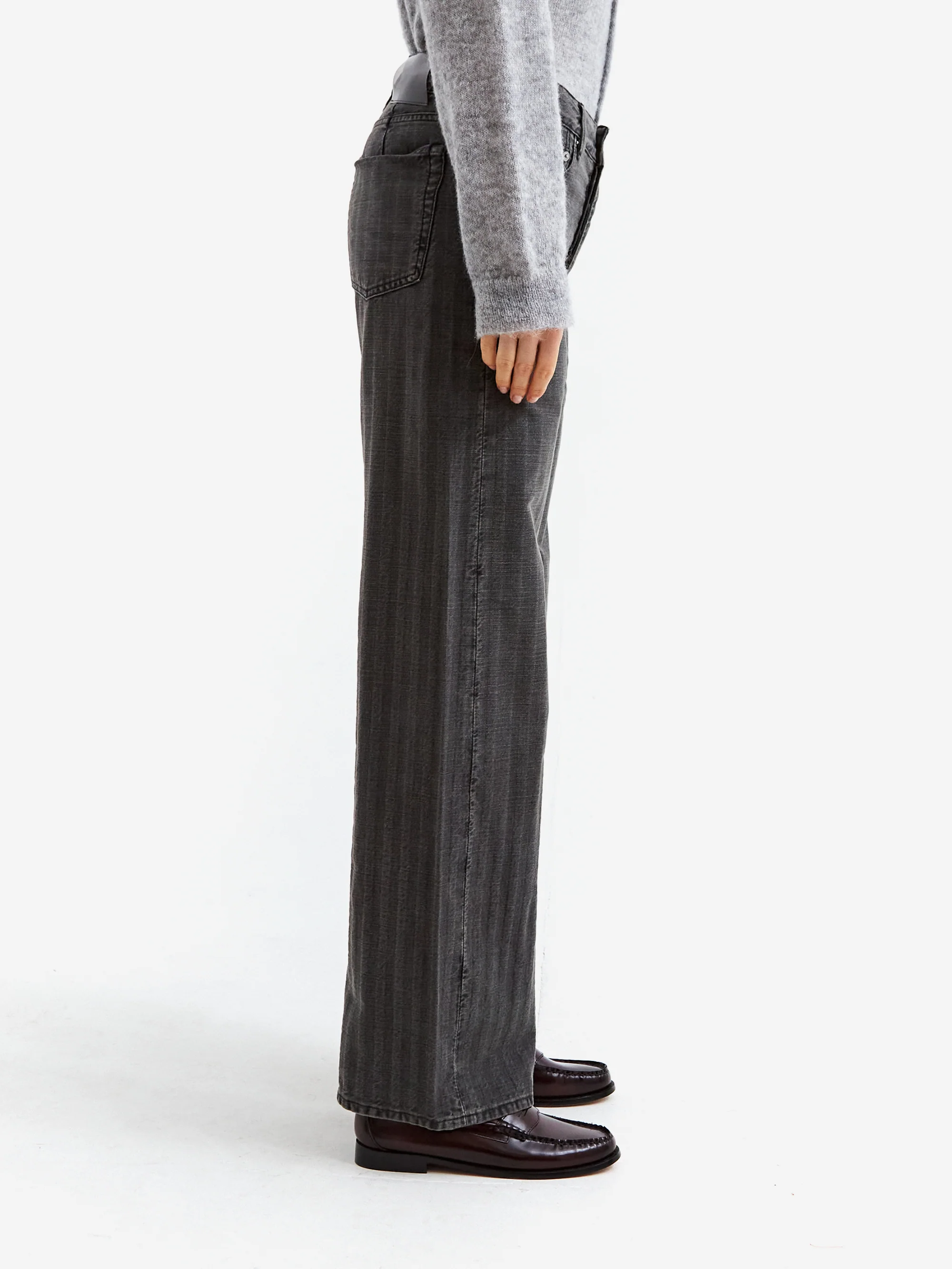 Our Legacy Treble Cut - Washed Grey Tornino Stripe - Image 2