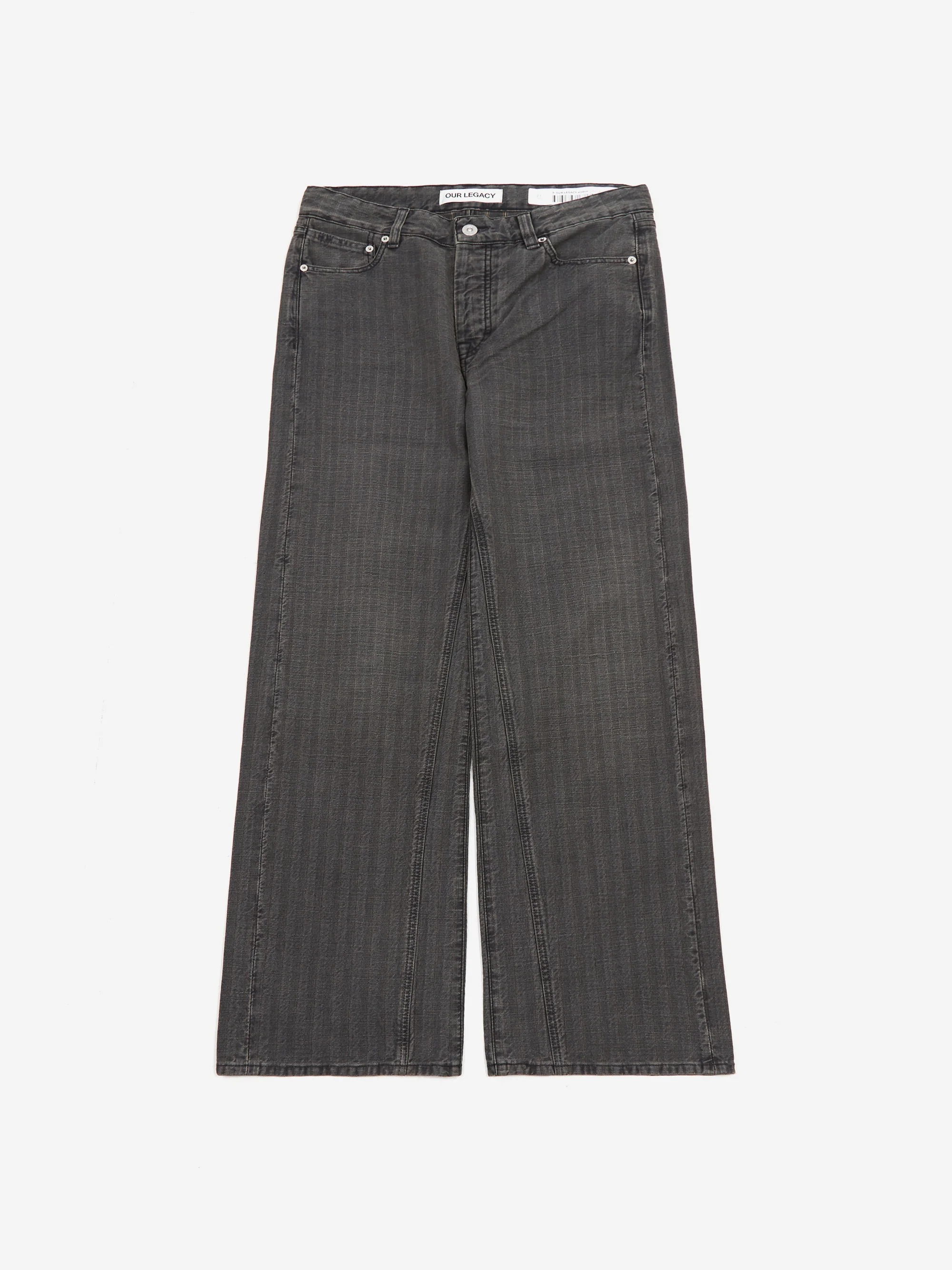 Our Legacy Treble Cut - Washed Grey Tornino Stripe - Image 4