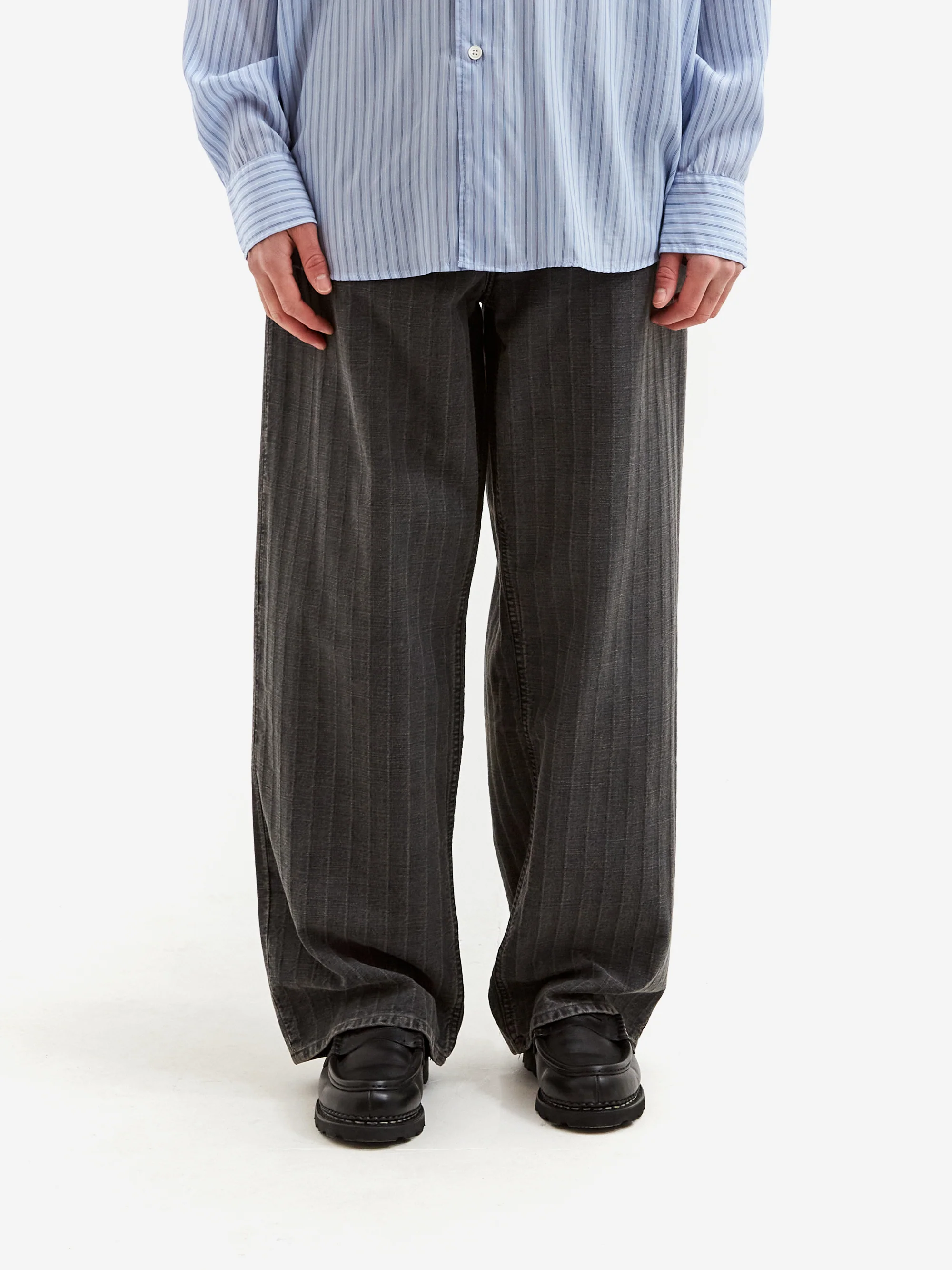 Our Legacy Vast Cut - Washed Grey Torino Stripe - Image 2