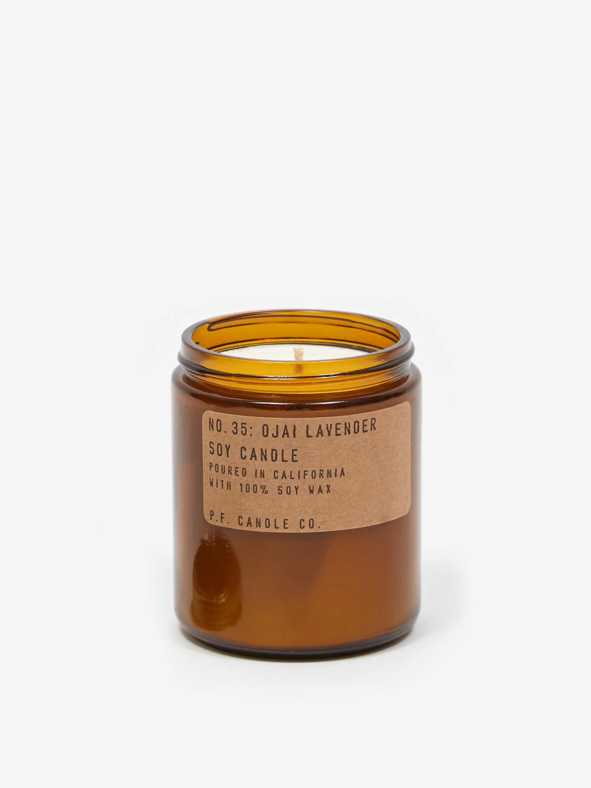 P.F. Candle Co. No. 35 Ojai Lavender Standard Jar Candle - Brown