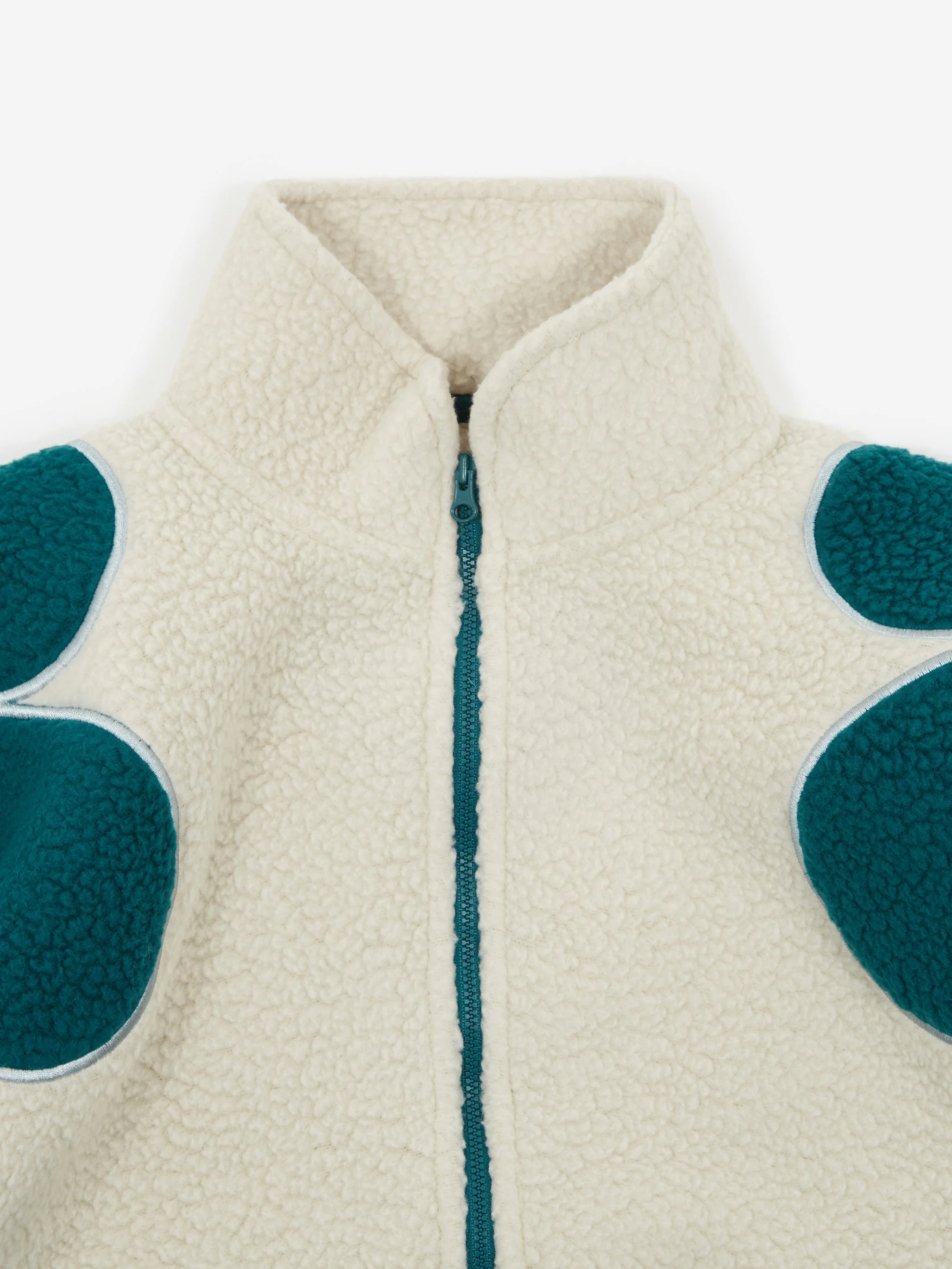 PAM Perks And Mini Mirage 1/2 Zip Recycled Shearling Anorak - North Sea Fog - Image 3