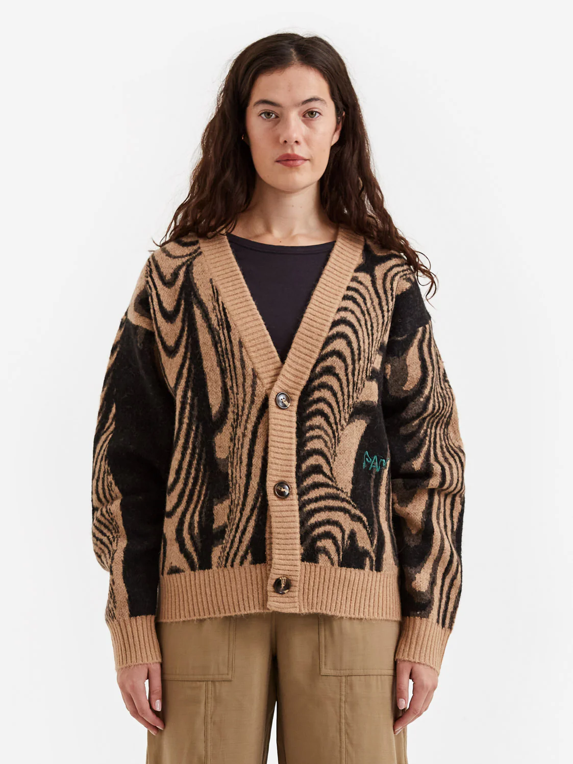 PAM Perks And Mini Moire Knit Cardigan - Moire