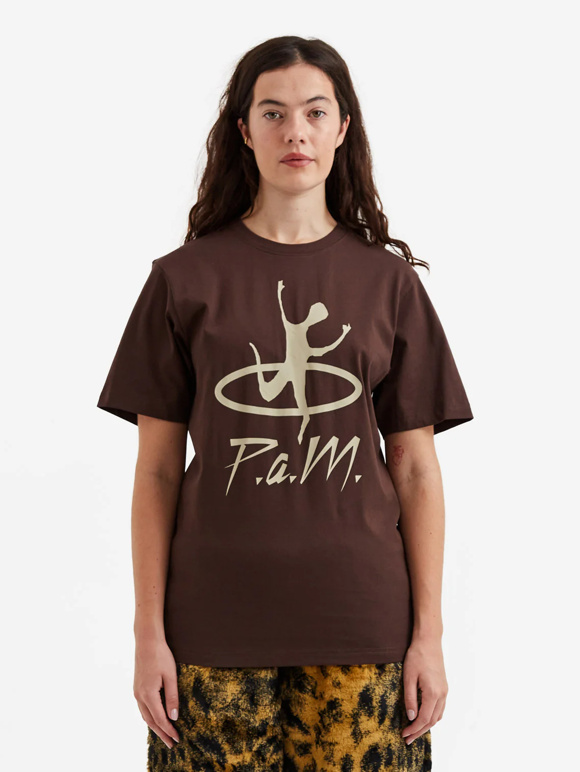 PAM Perks And Mini Nu Disc Shortsleeve Tee W - Coffee