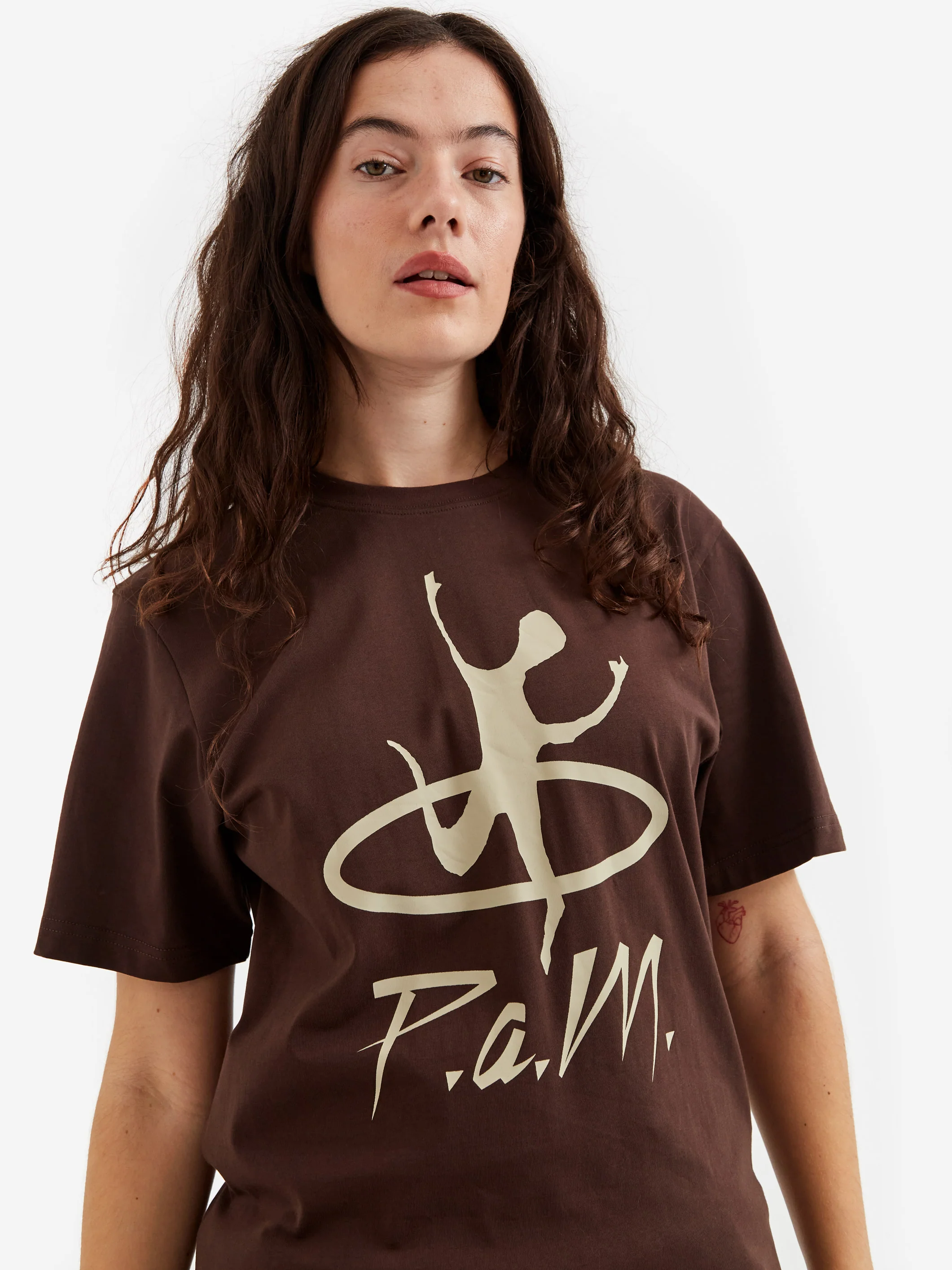PAM Perks And Mini Nu Disc Shortsleeve Tee W - Coffee - Image 3