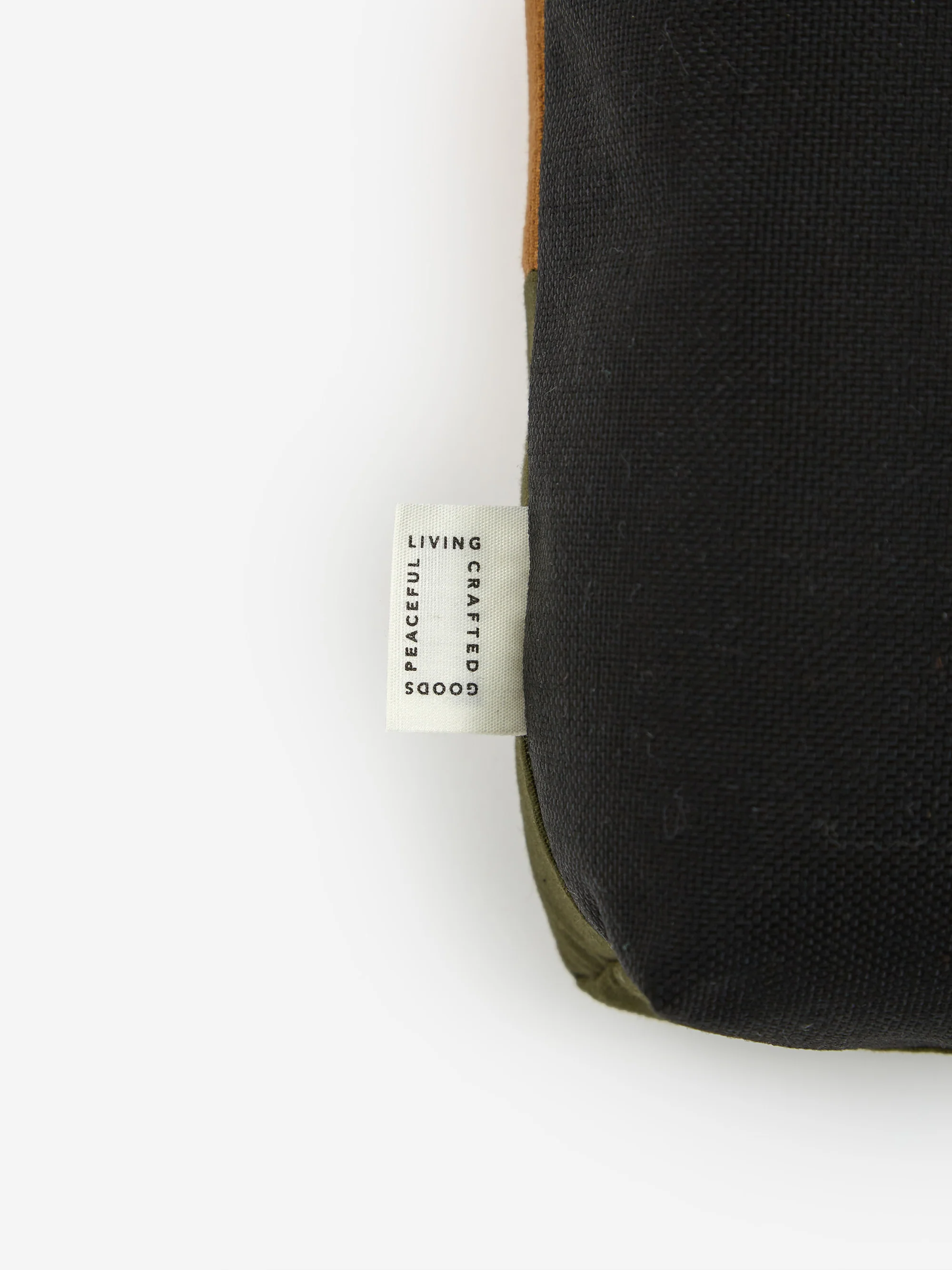 Peace Cabin Checkerboard Floor Cushion - Brown/Olive - Image 4