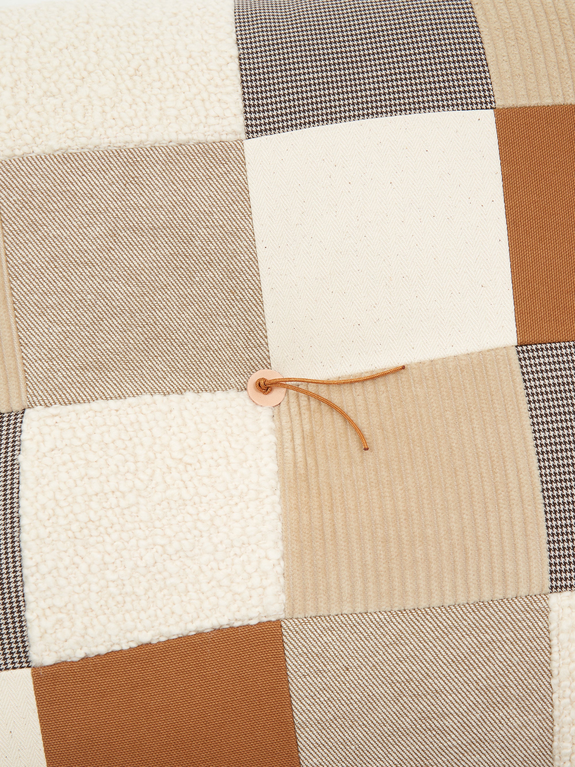 Peace Cabin Handmade Patchwork Floor Cushion - Natural - Image 2