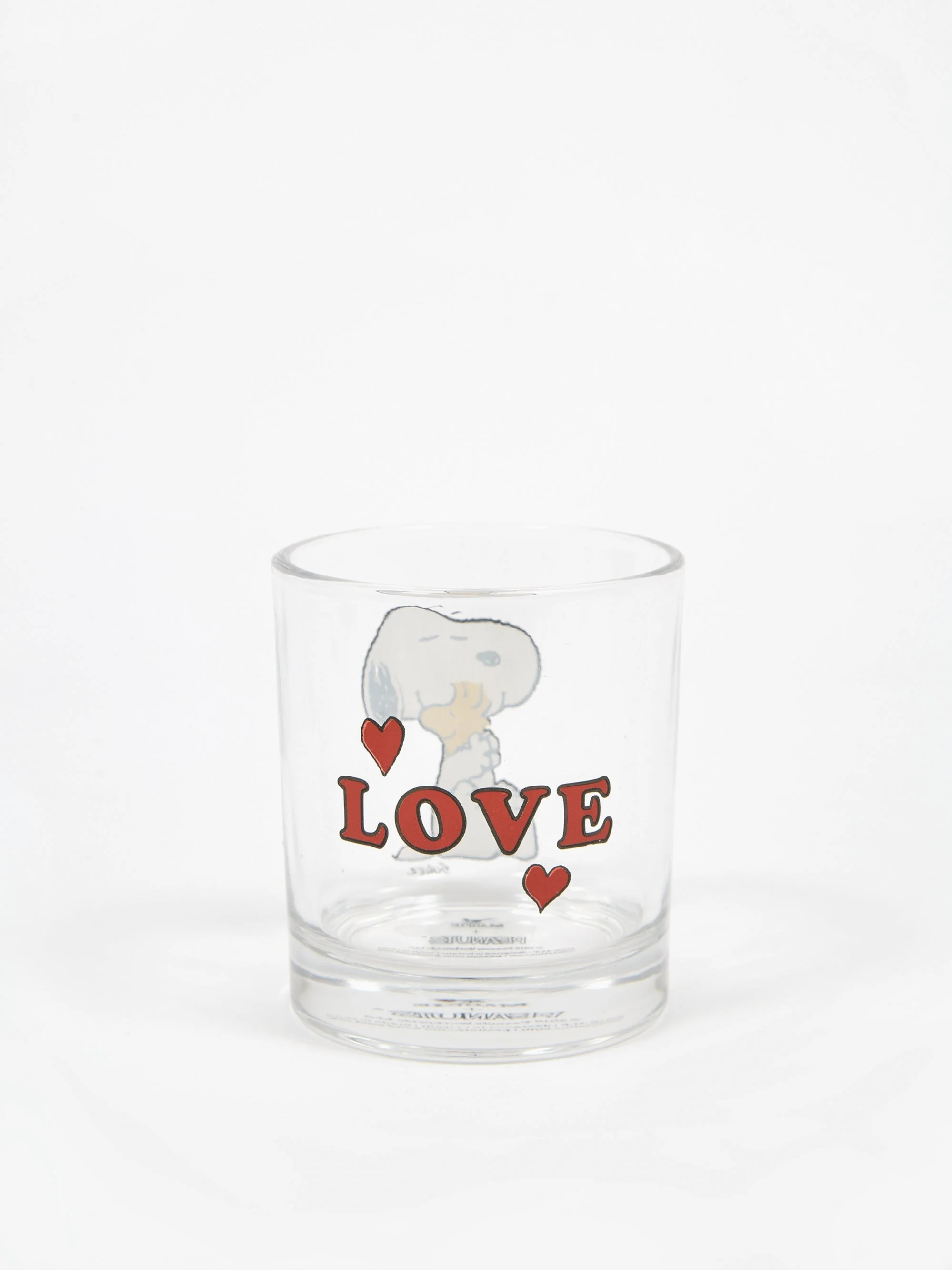Peanuts Glass Cup - Love - 9cmx8.2cm