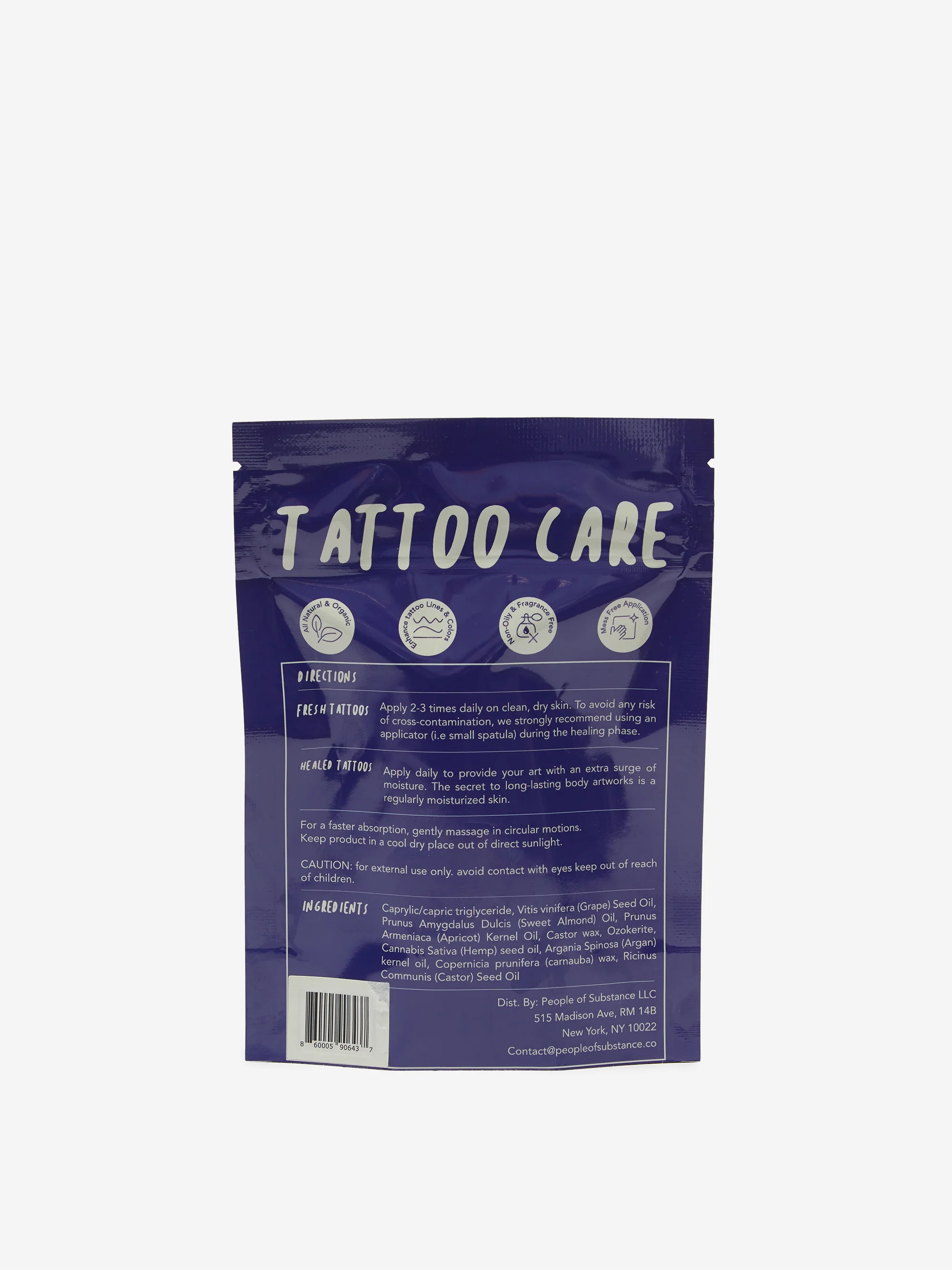 People Of Substance All Natural Moisturizing Tattoo Balm - Travel Size - Image 2