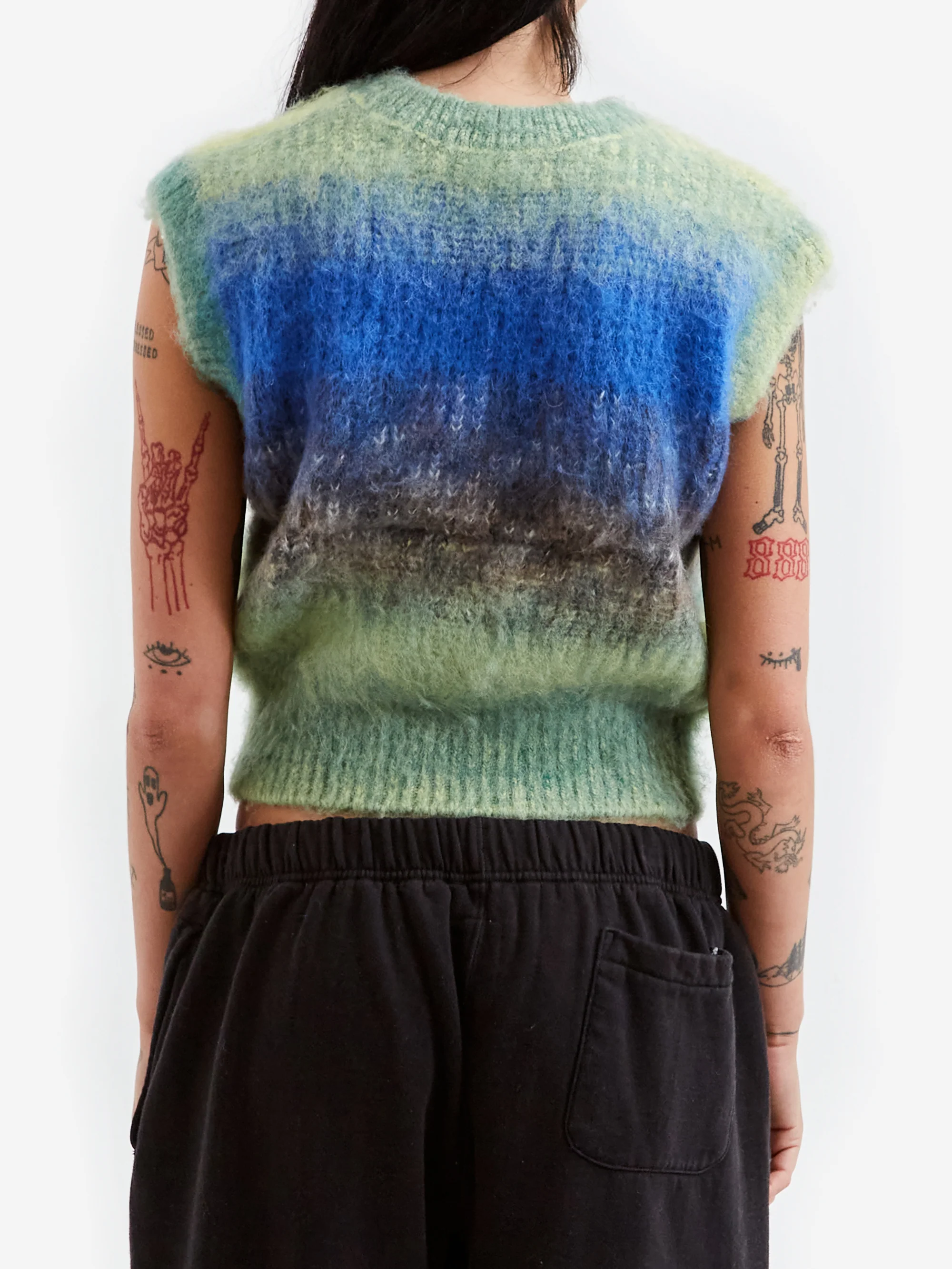 Perverze Gradient Stripe Vest - Green - Image 3